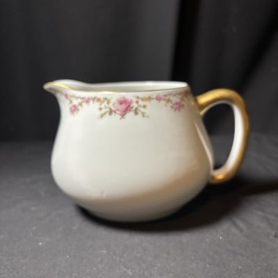 Haviland Limoges France Creamer Carson Crockery Co Denver Gold Pink Rose