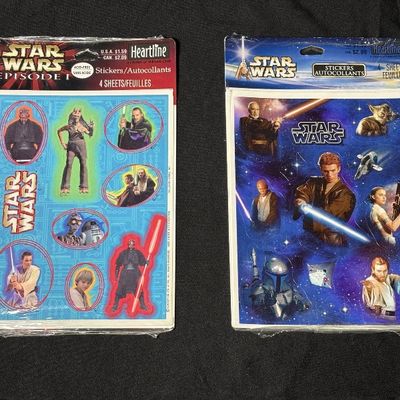 Two New Sealed Star Wars Episode I & II Sticker Packs by Hartline / Hallmark