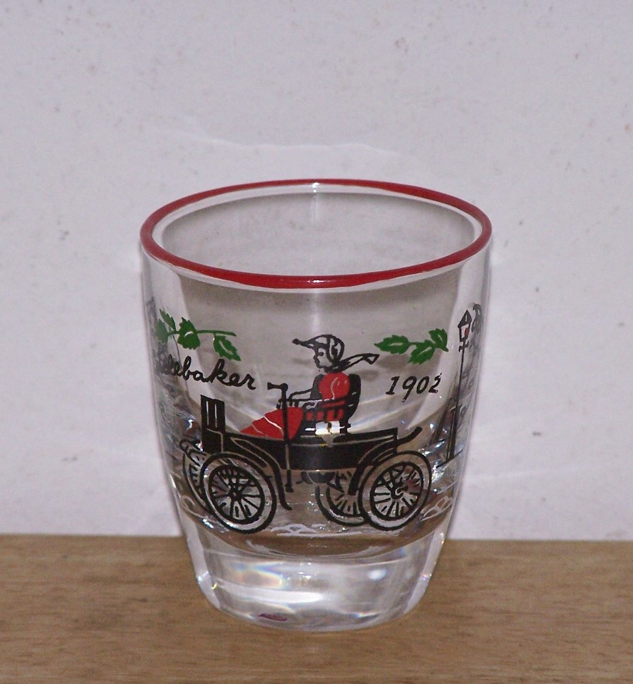 6 Old Auto Shot Glasses By Libbey