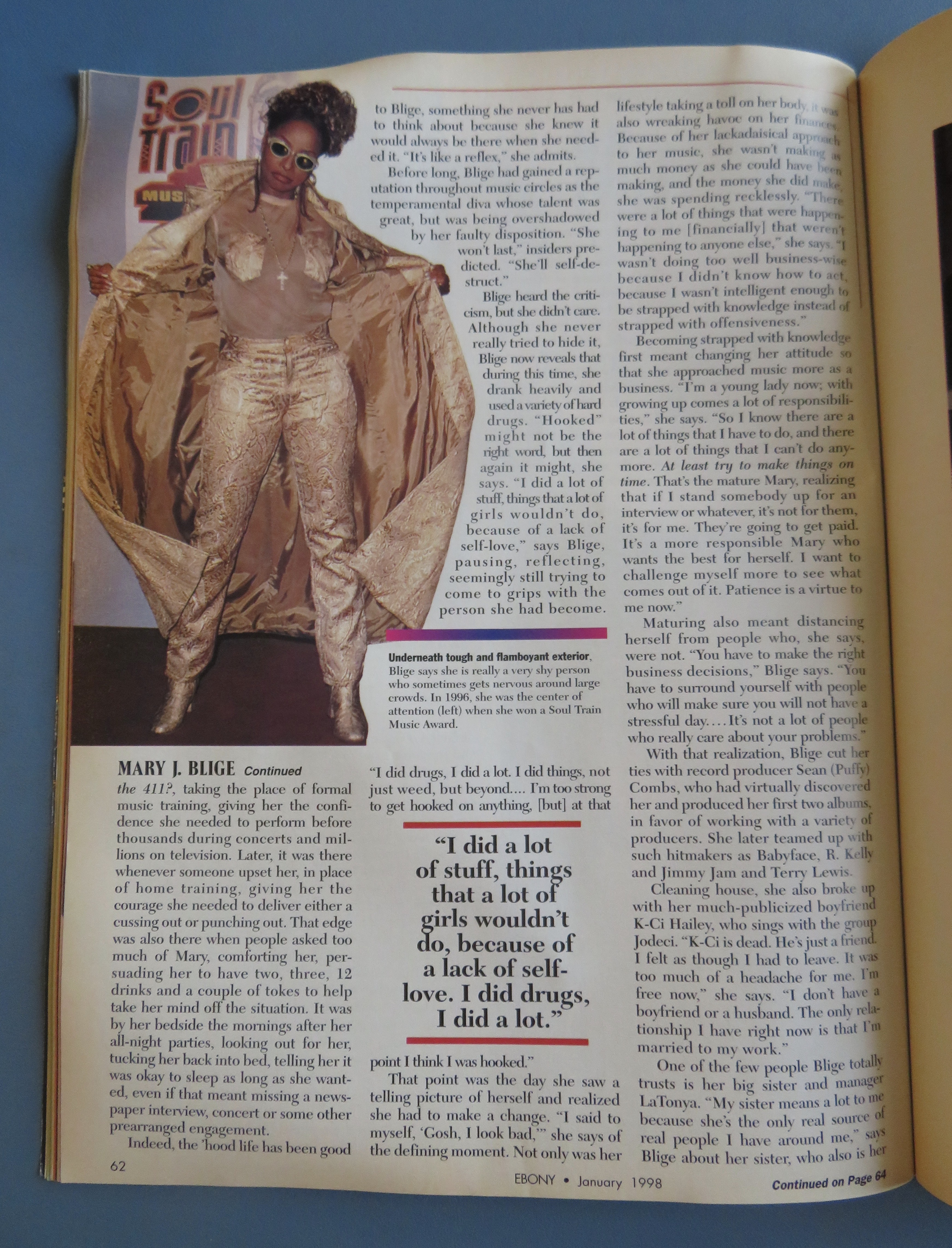 Ebony Magazine January 1998 Mary J Blige