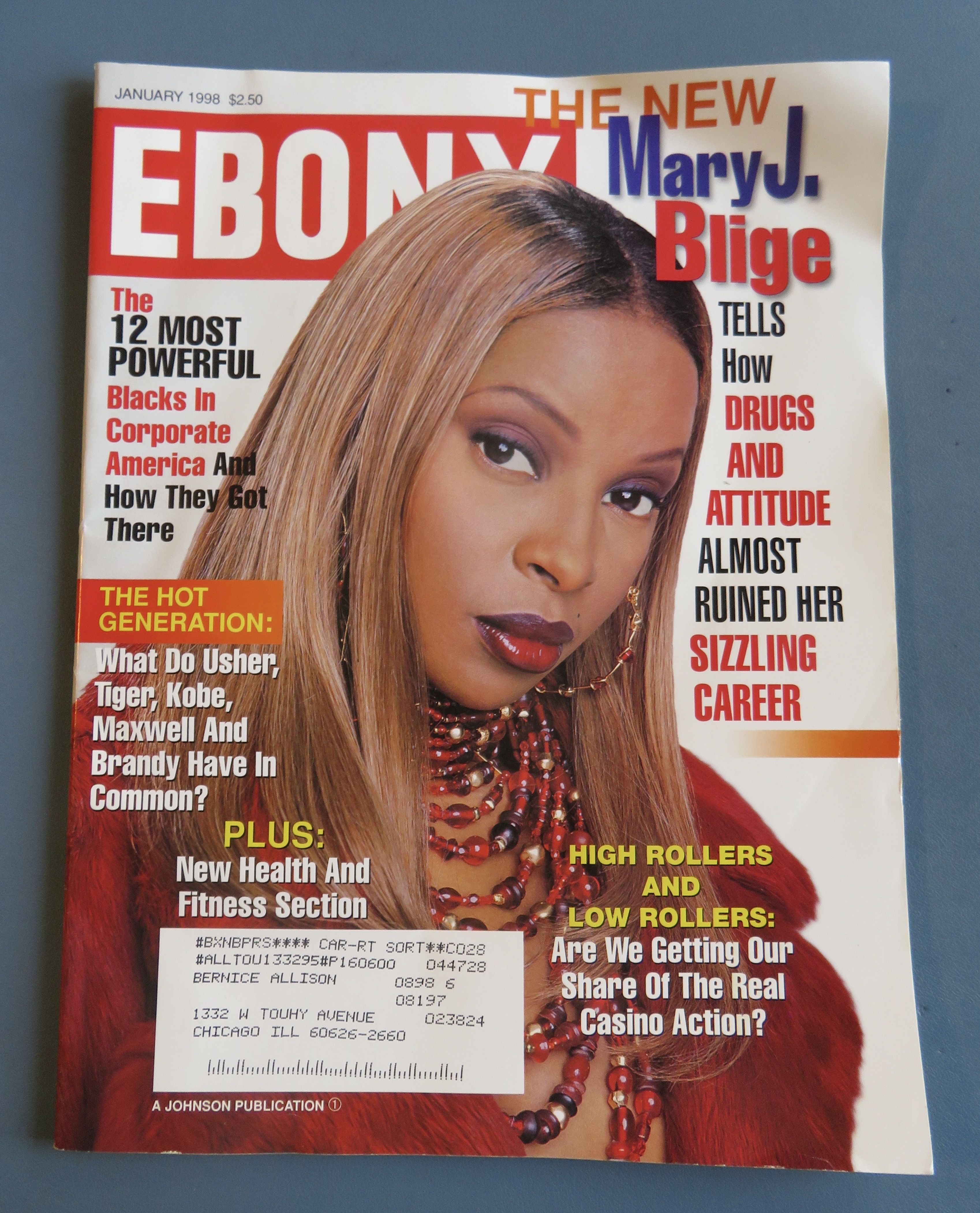 Ebony Magazine January 1998 Mary J Blige