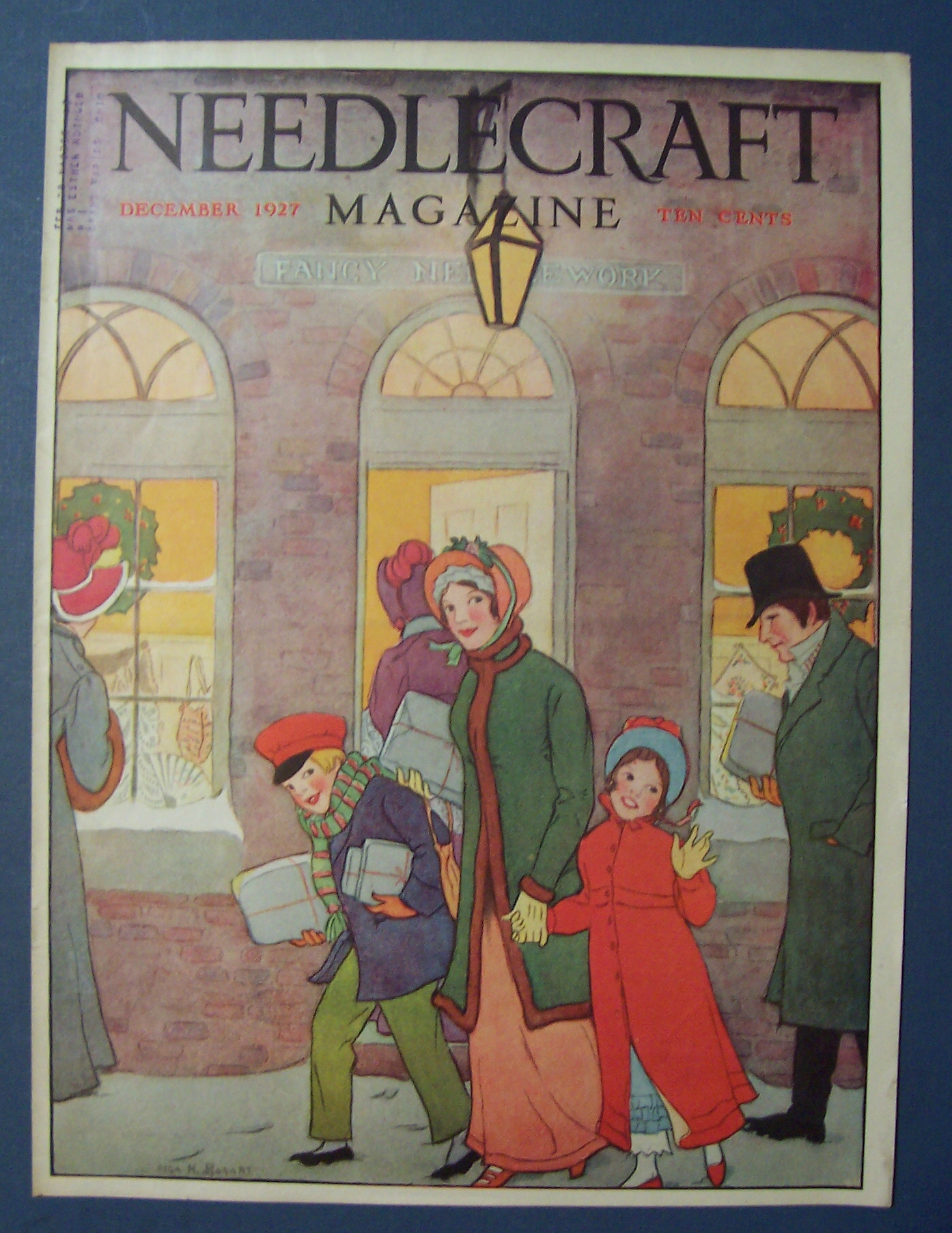 Needlecraft Magazine Cover By Bogart - December 1927