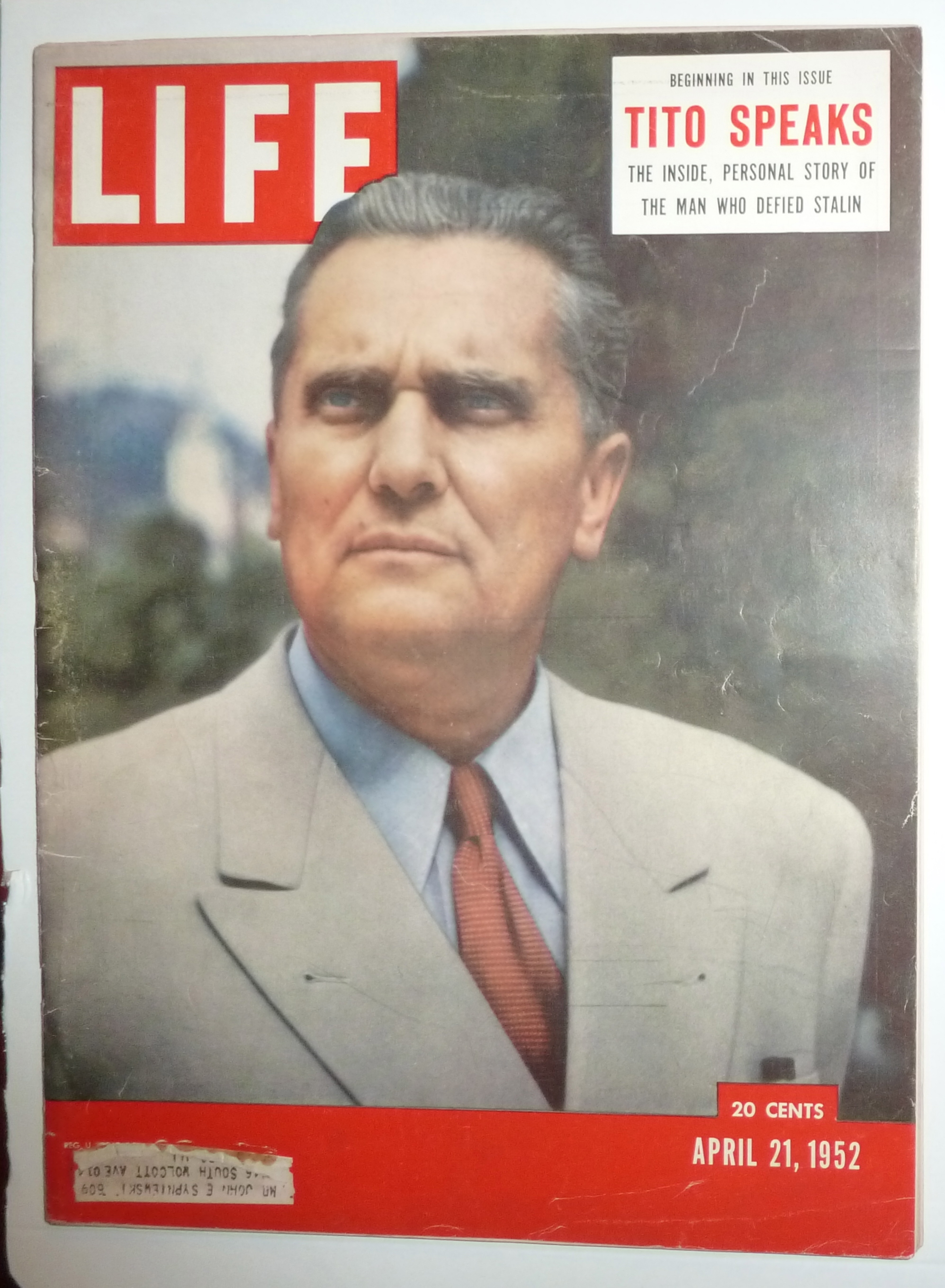 Life Magazine-April 21, 1952-Tito Speaks