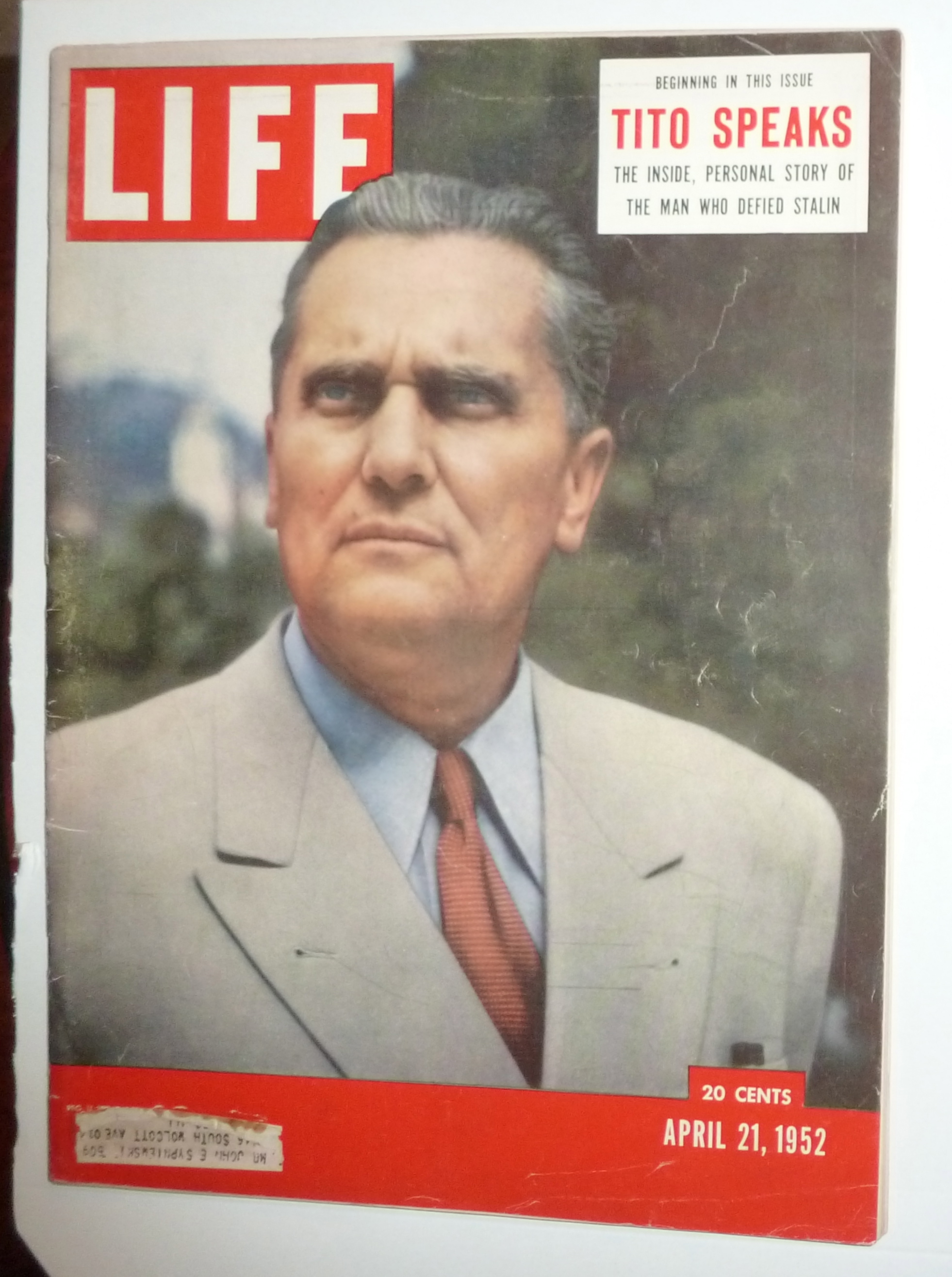 Life Magazine-April 21, 1952-Tito Speaks