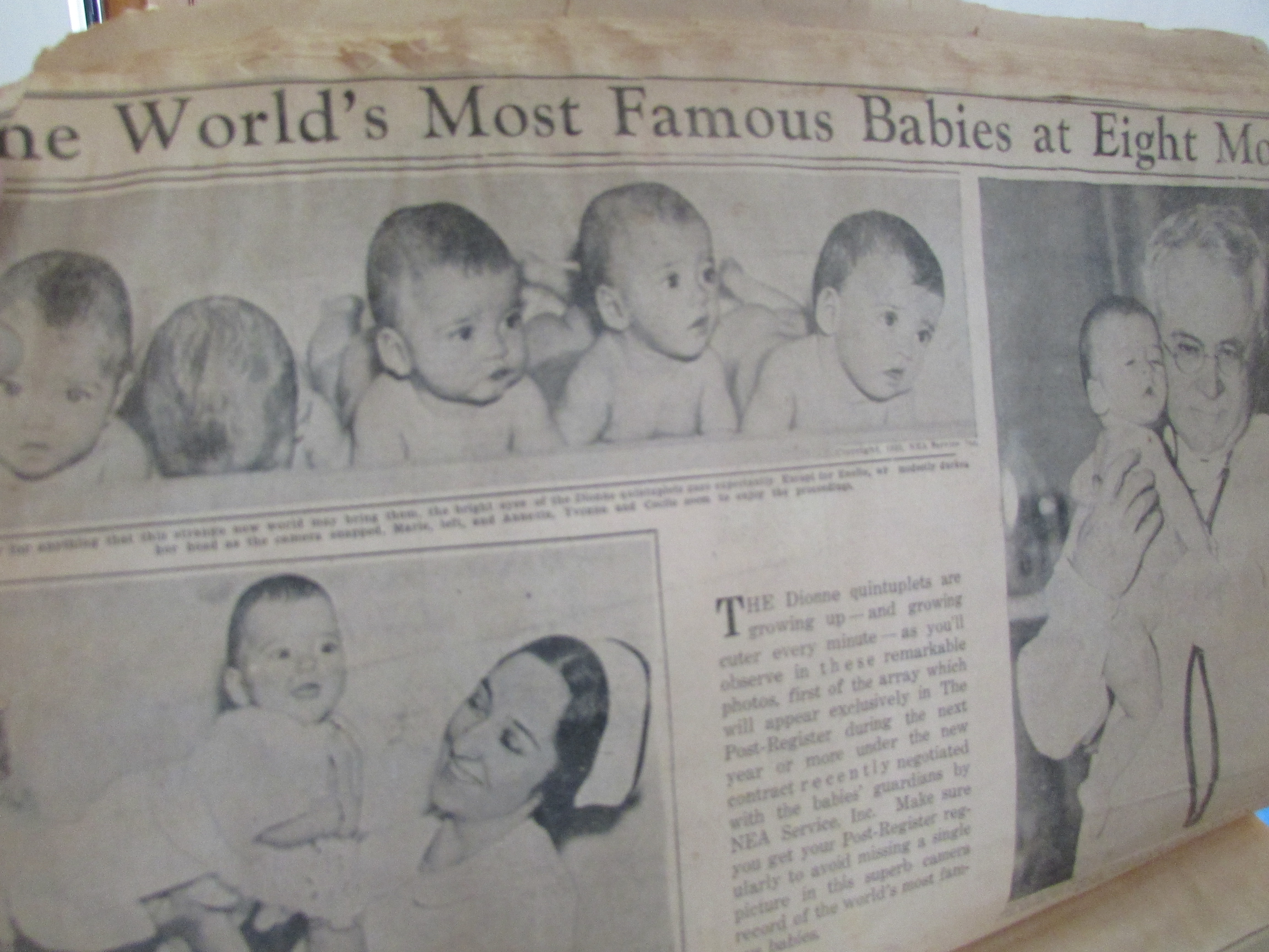 Picture and Scrapbook of the Dionne Quituplets