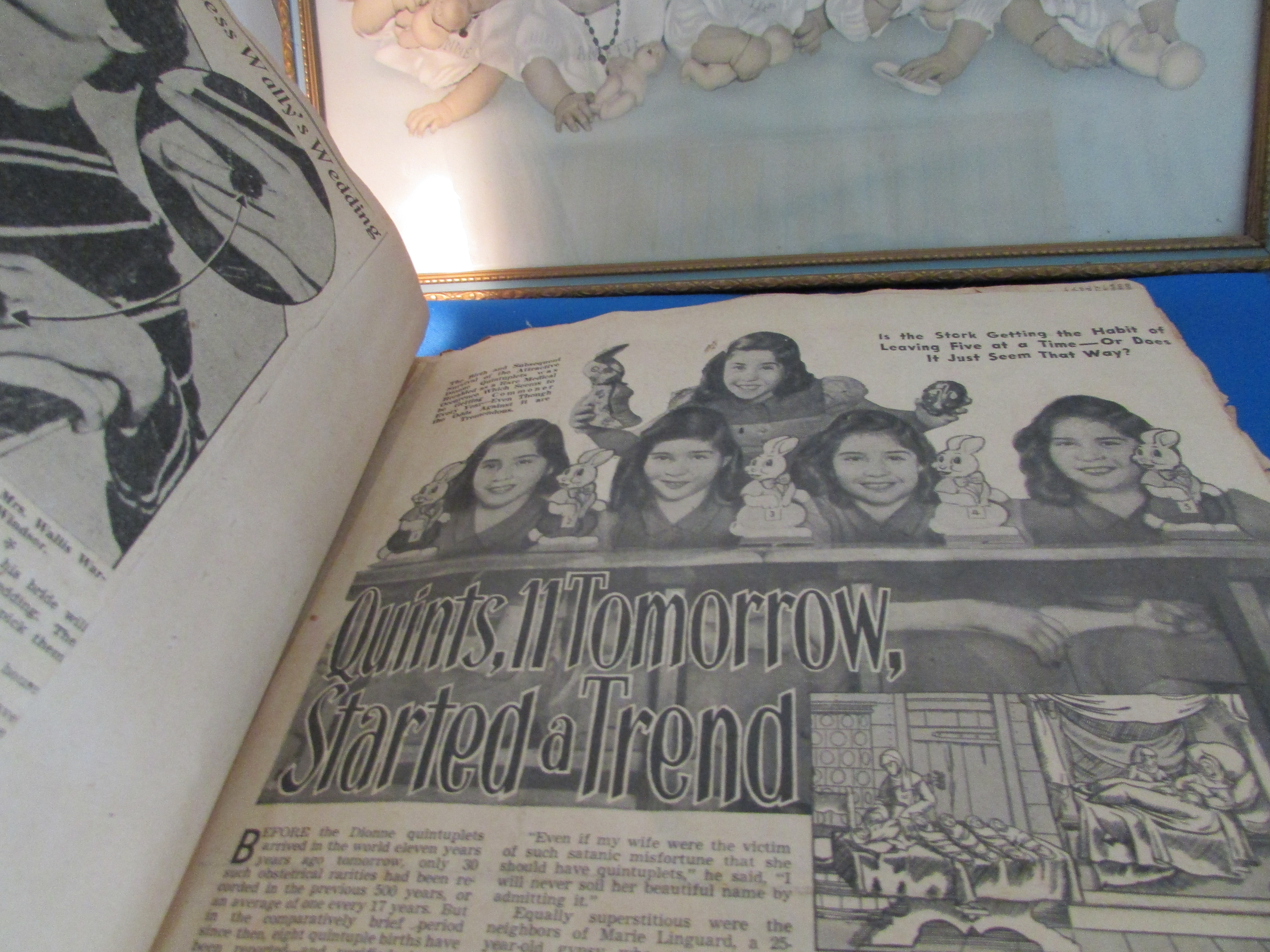 Picture and Scrapbook of the Dionne Quituplets
