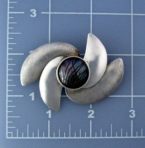 Sterling Silver Mabe Pearl SUSAN MARIA Brooch