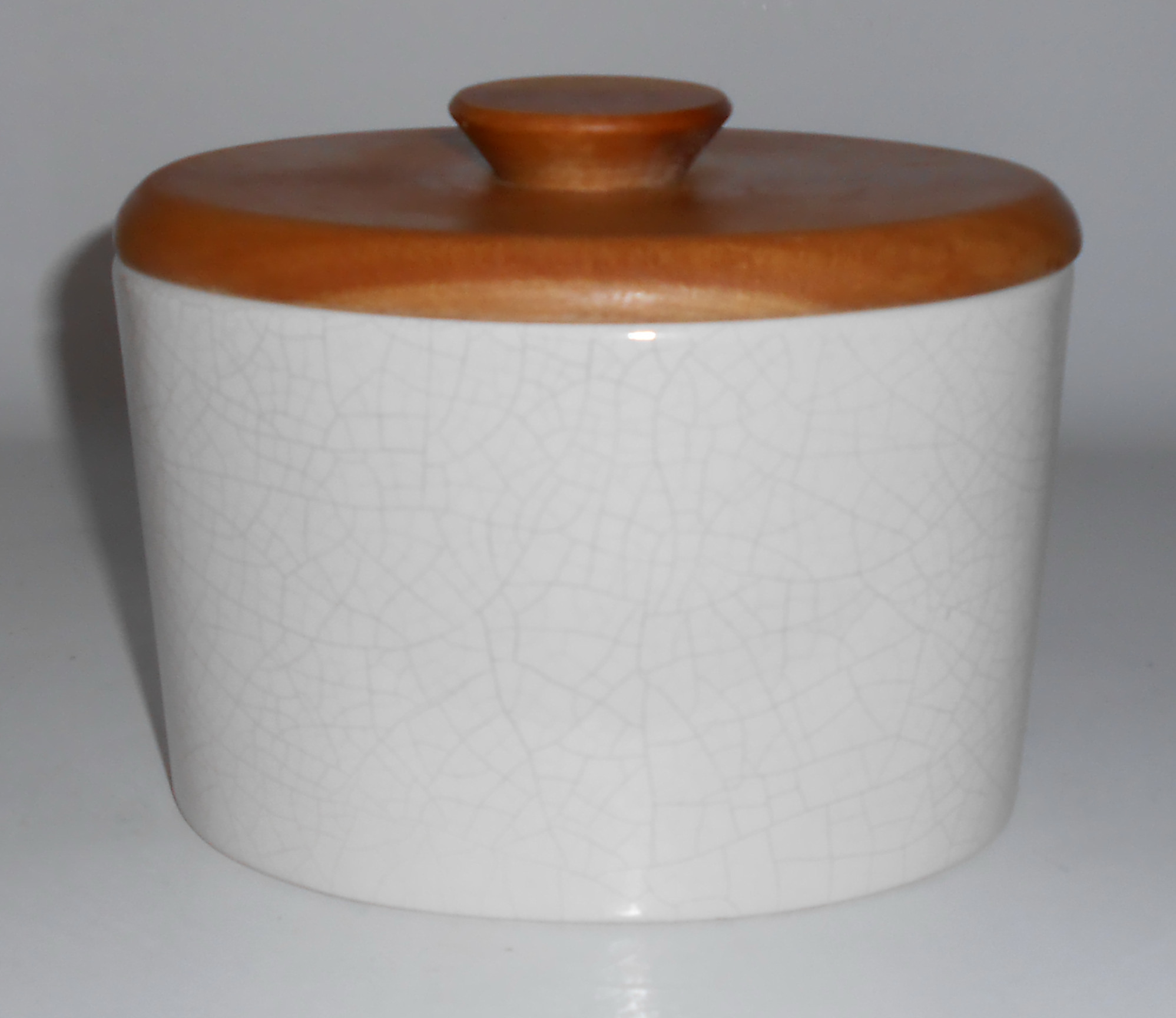 Barbara Willis Pottery Fruit Decorated Small Canister