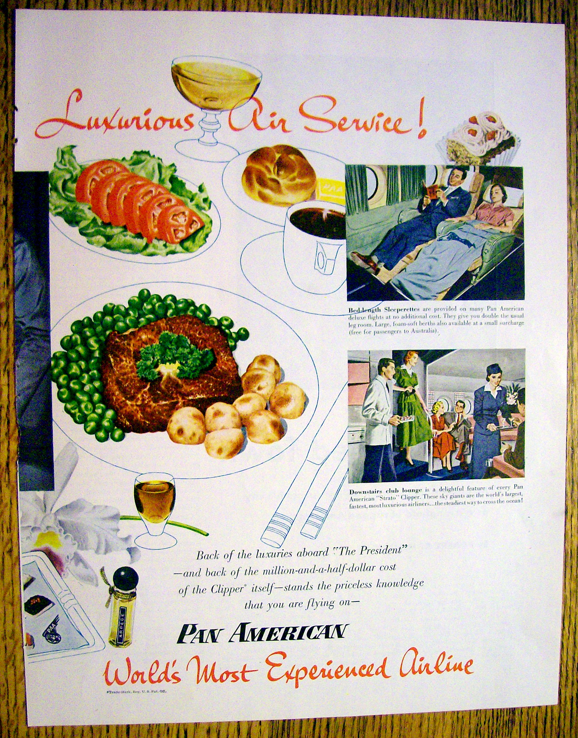 1951 Pan American Airlines with The President