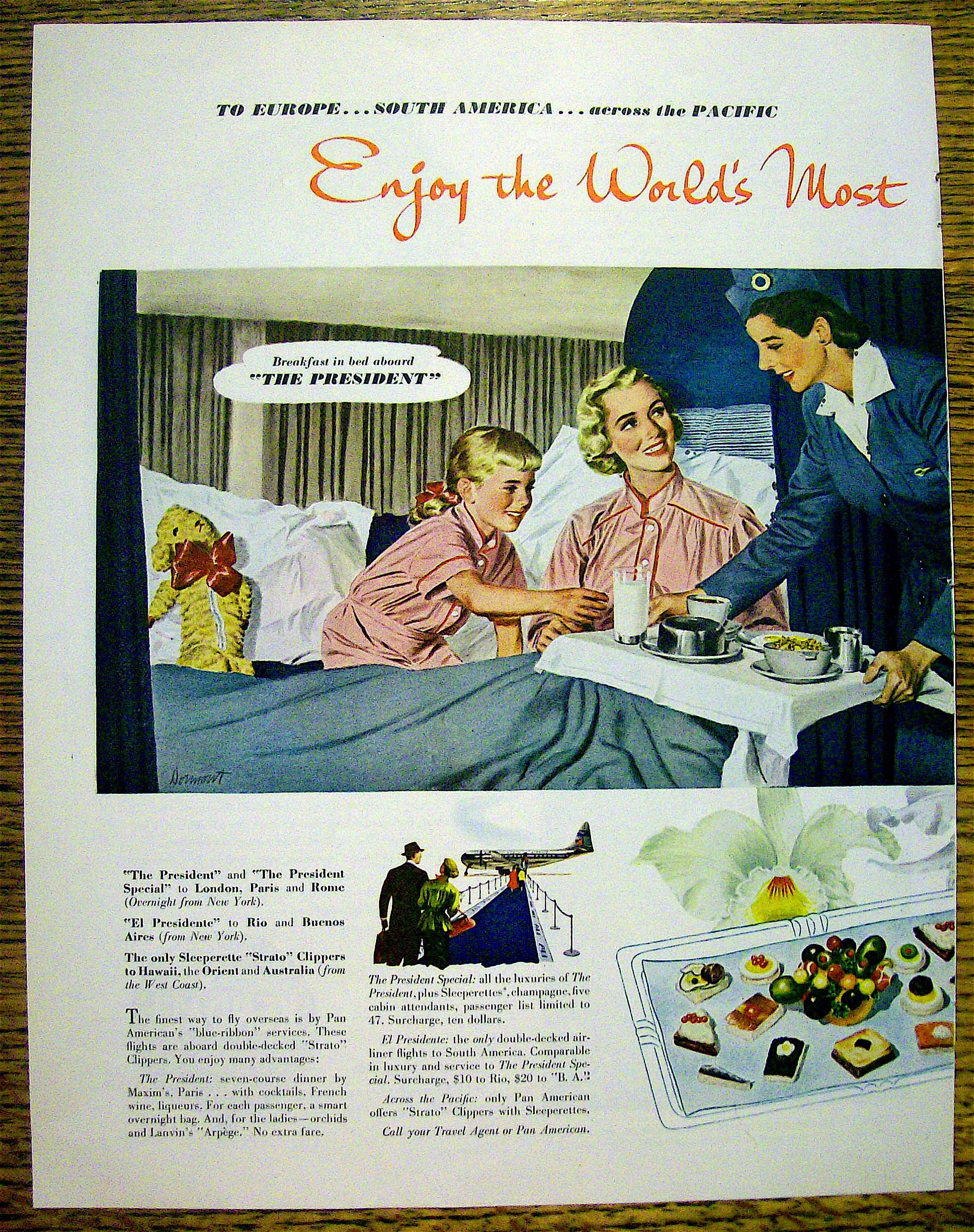 1951 Pan American Airlines with The President