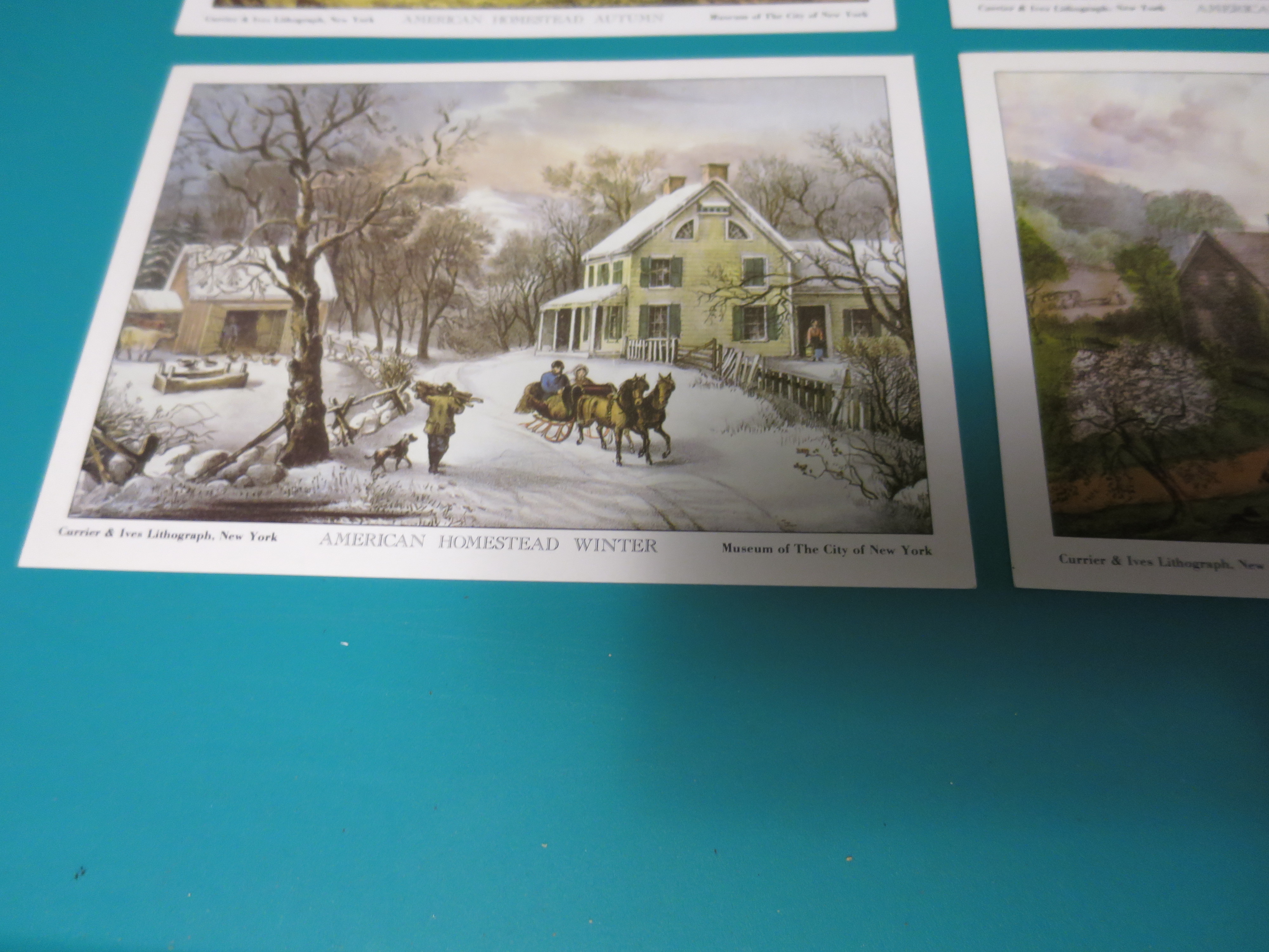 Currier and Ives Four Seasons lithographs