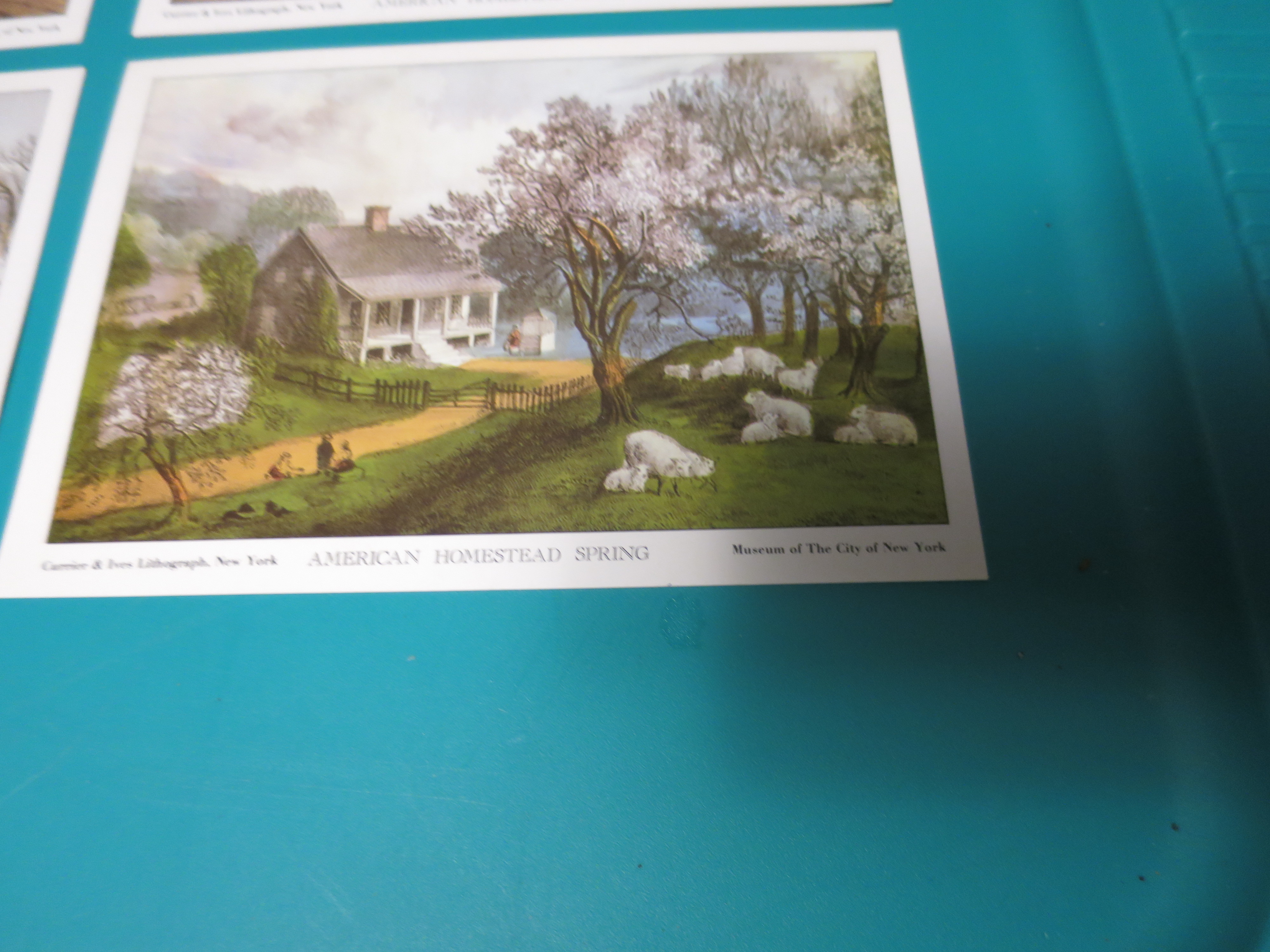 Currier and Ives Four Seasons lithographs