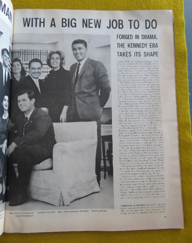 Life Magazine November 21, 1960 The Victorious Young Kennedys