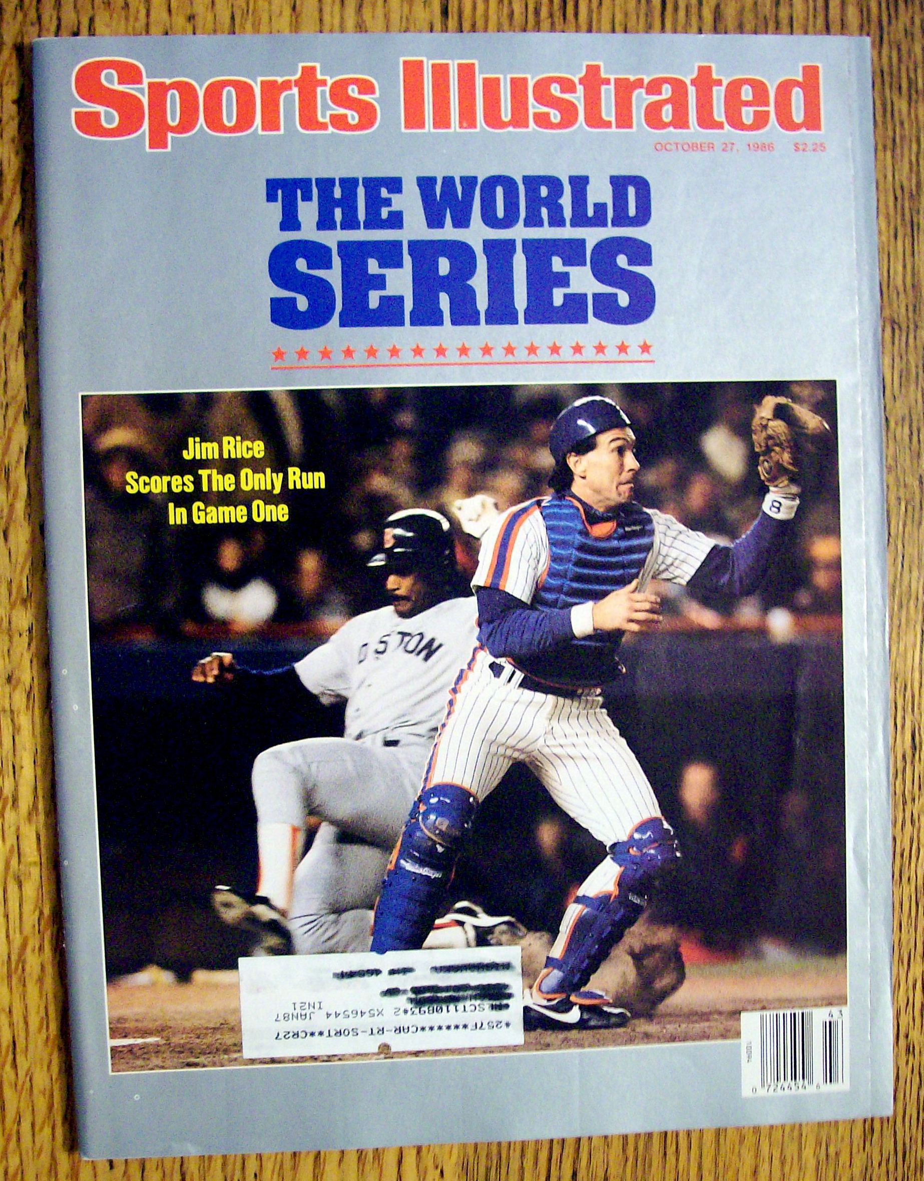 Sports Illustrated Magazine-October 27, 1986-Jim Rice