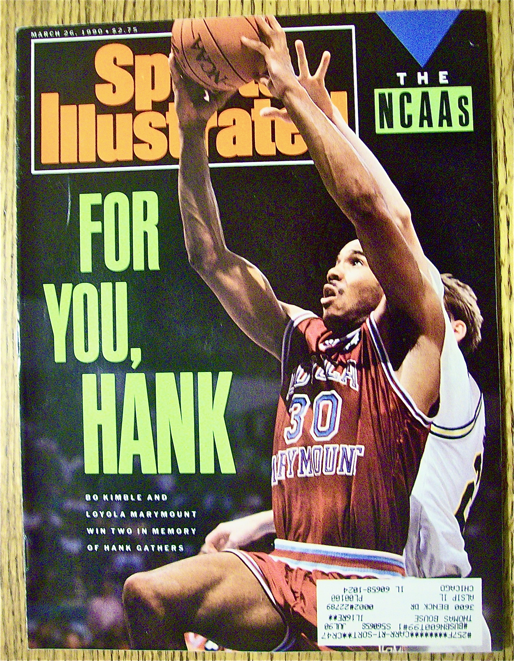 Sports Illustrated Magazine March 26, 1990 Bo Kimble