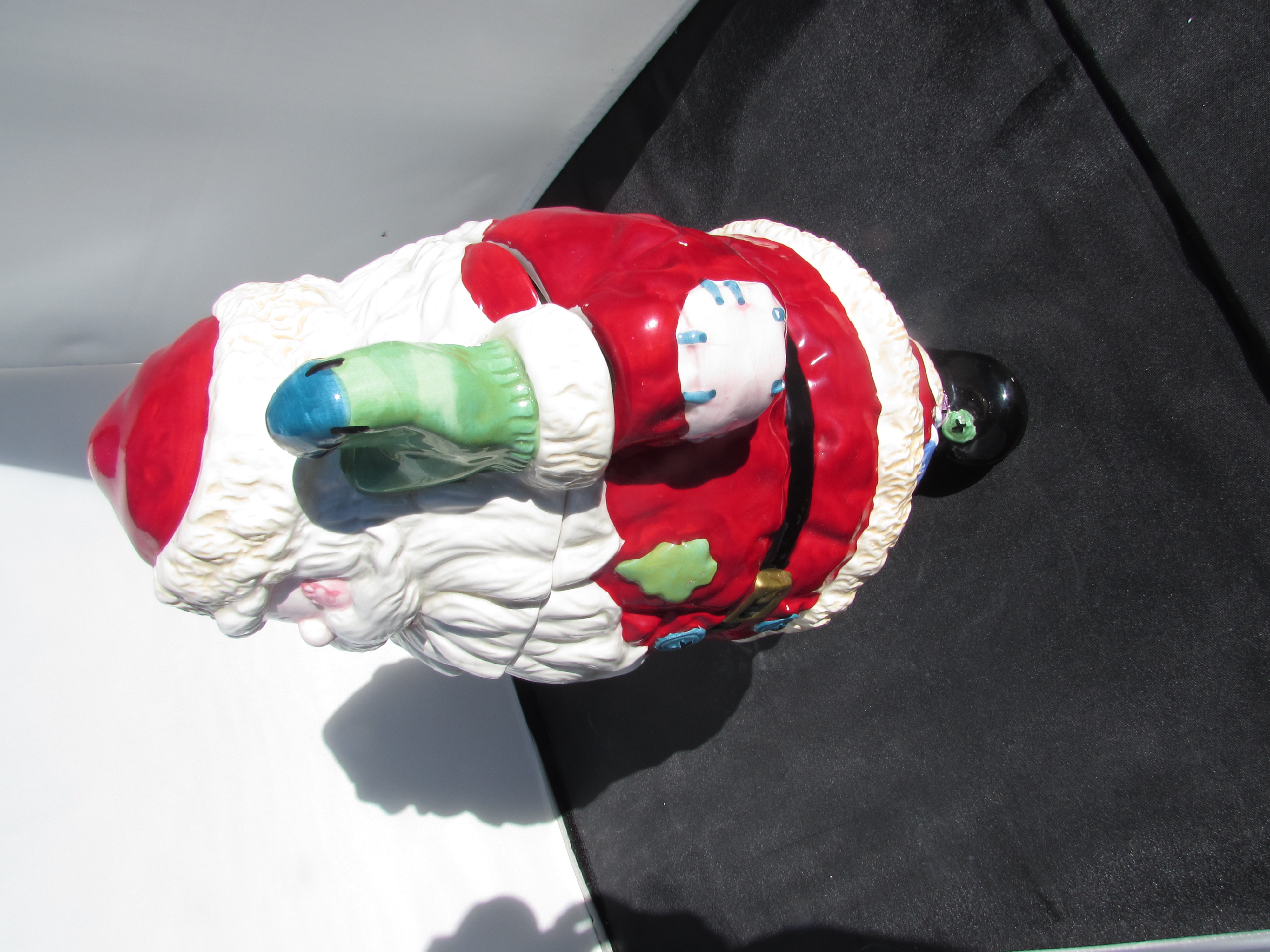 Santa Hallmark Patchwork Cookie Jar Evensons Dolomite