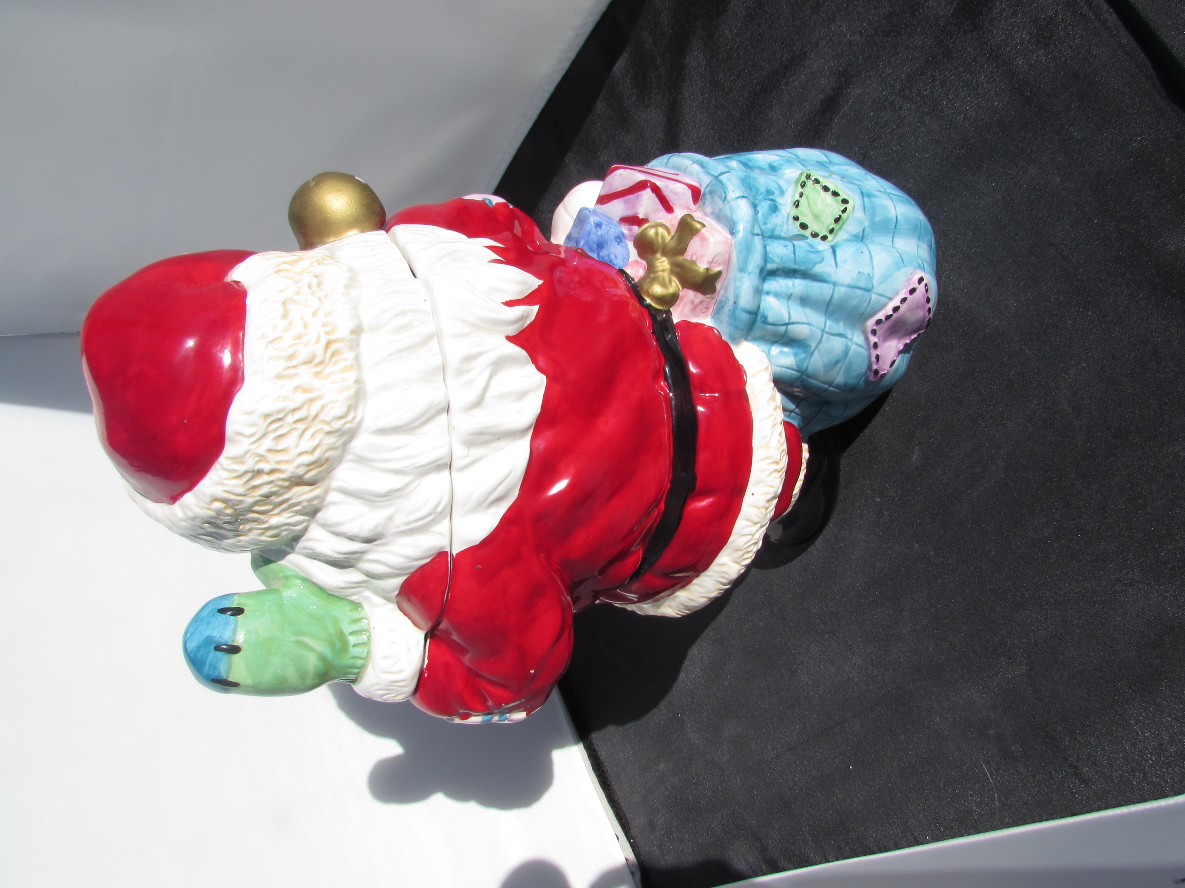 Santa Hallmark Patchwork Cookie Jar Evensons Dolomite