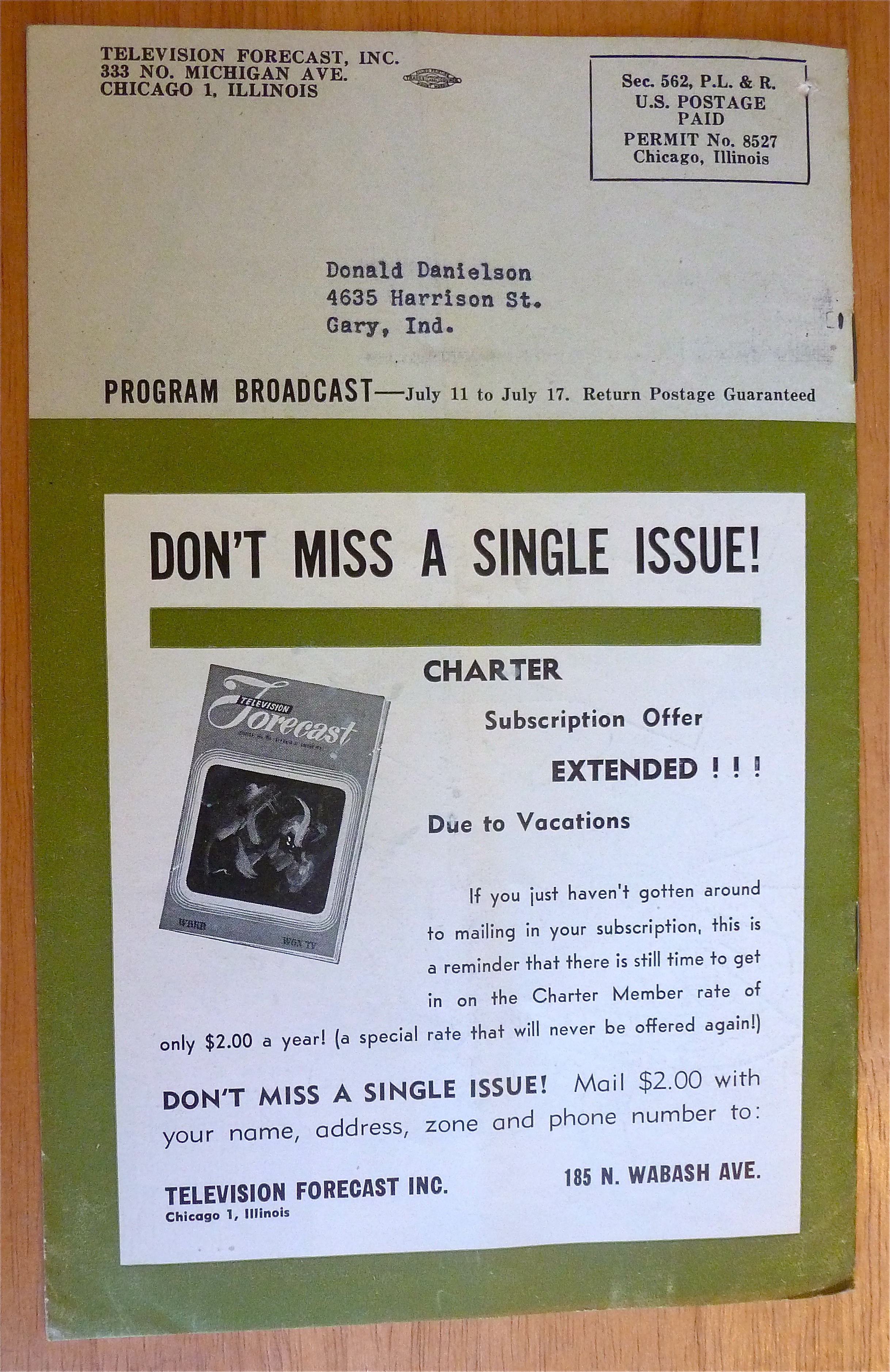 1948 Chicago Television Forecast Vol.1-#10 Gus Van