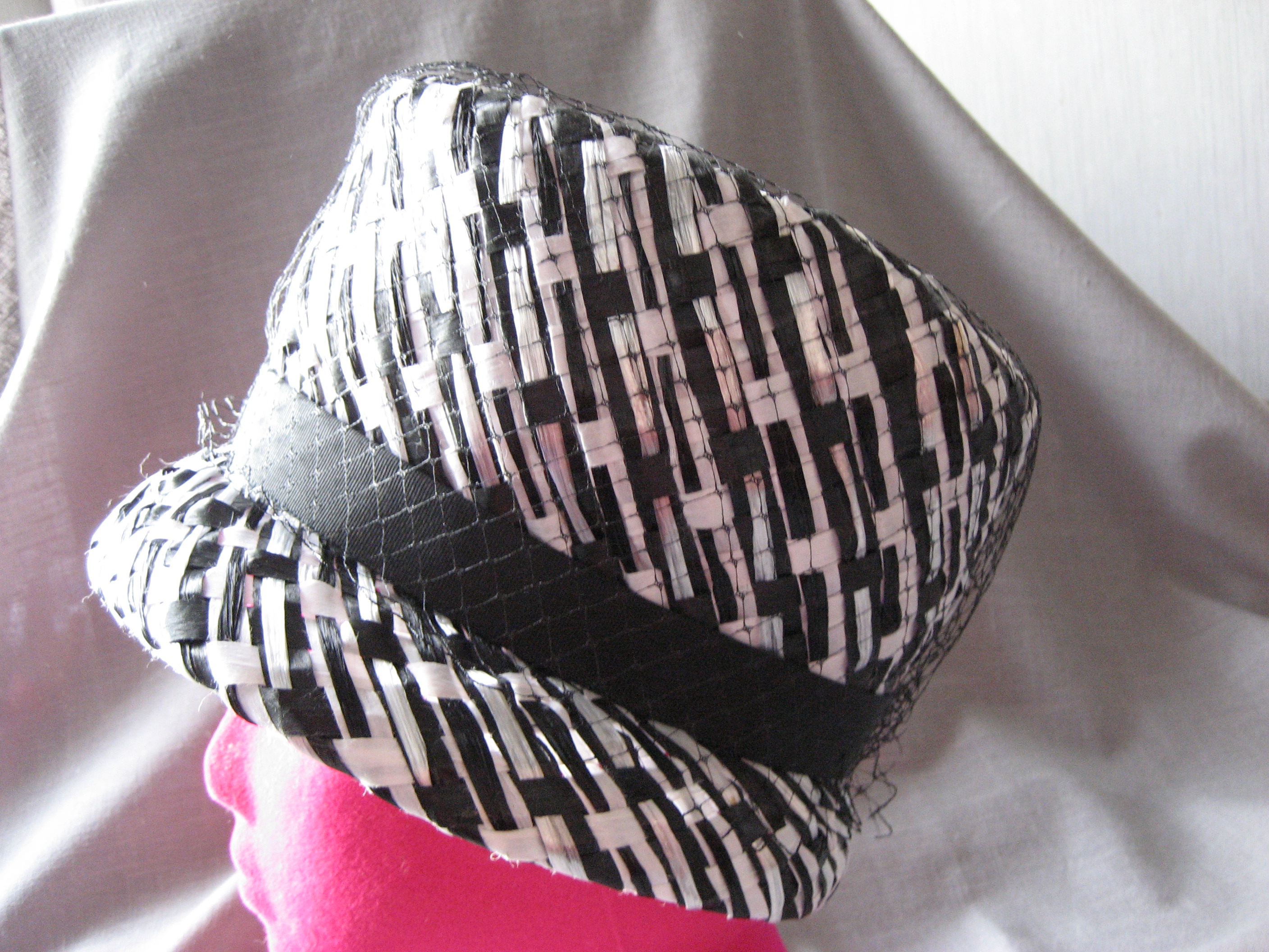 Black and White Straw Hat