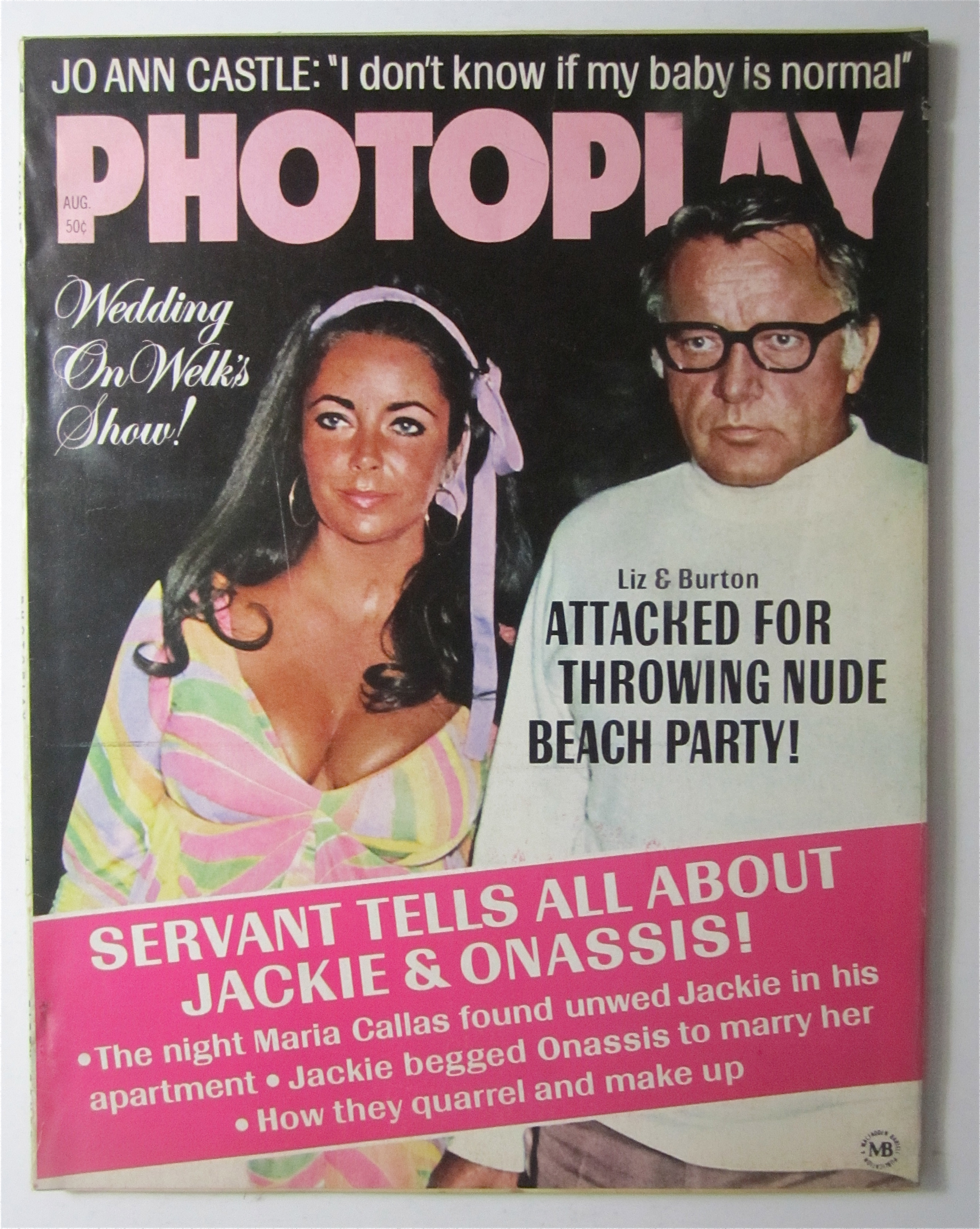 Photoplay Magazine August 1970 Liz & Burton