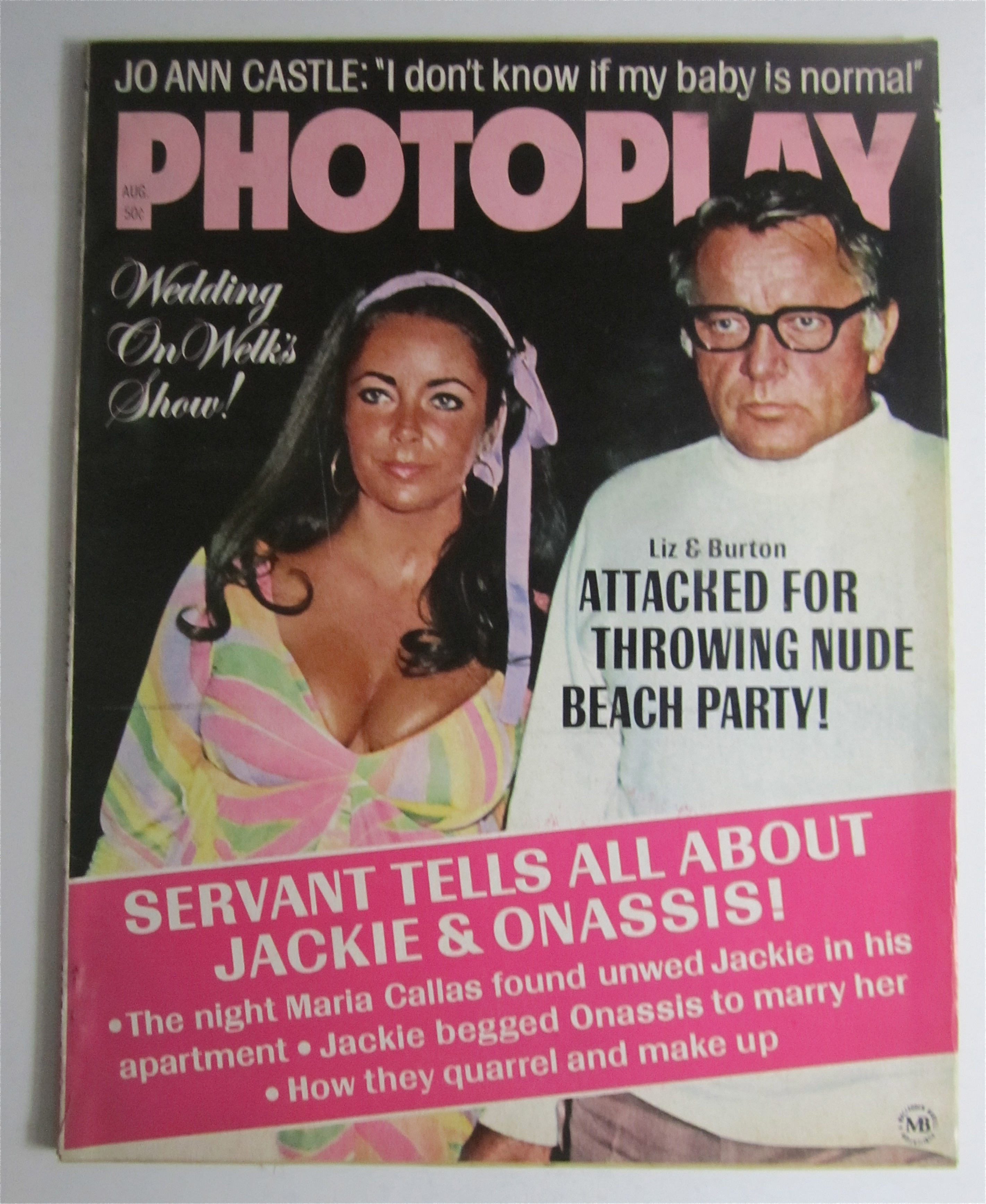 Photoplay Magazine August 1970 Liz & Burton