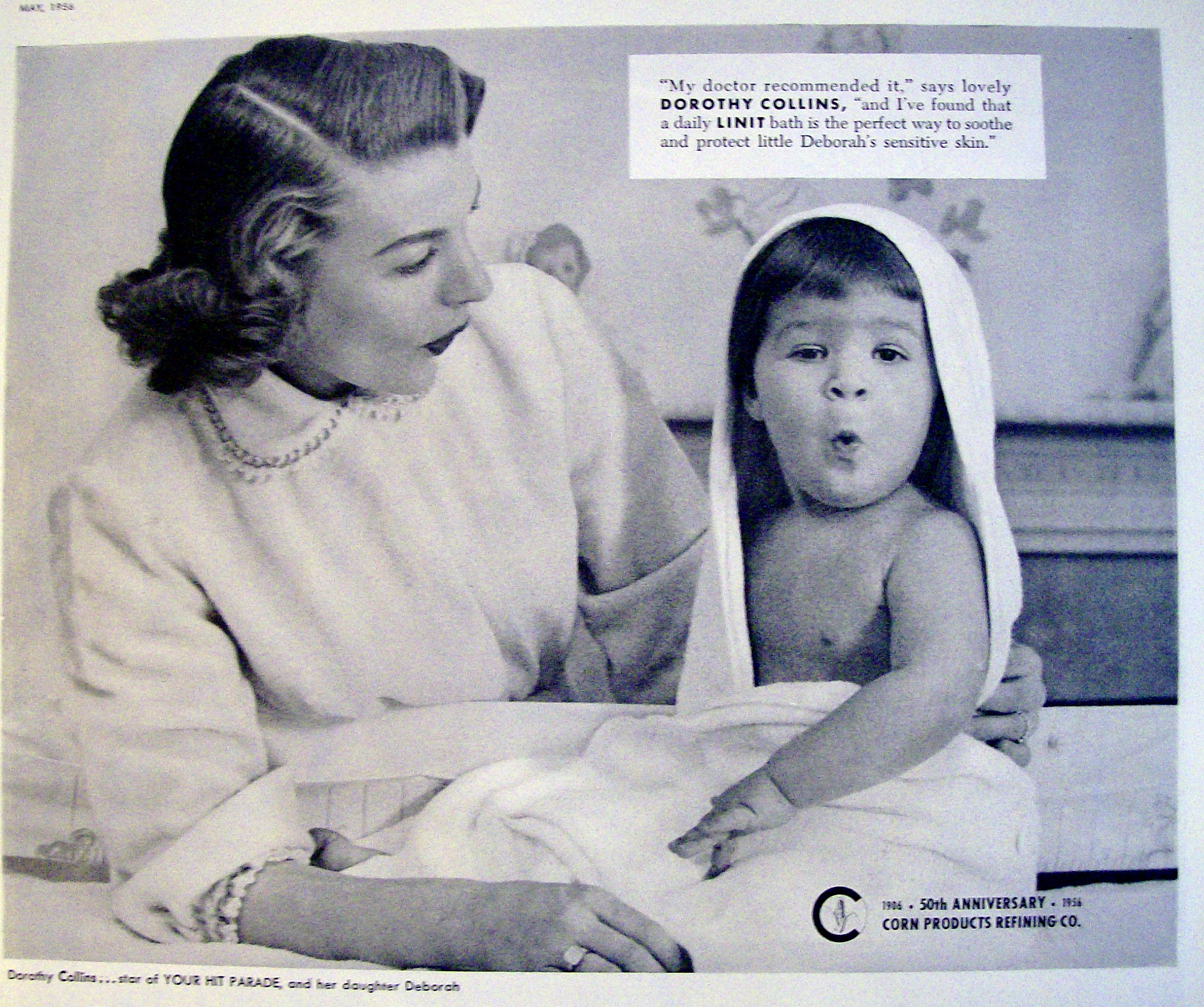 Vintage Ad: 1956 Linit Starch w/ Dorothy Collins