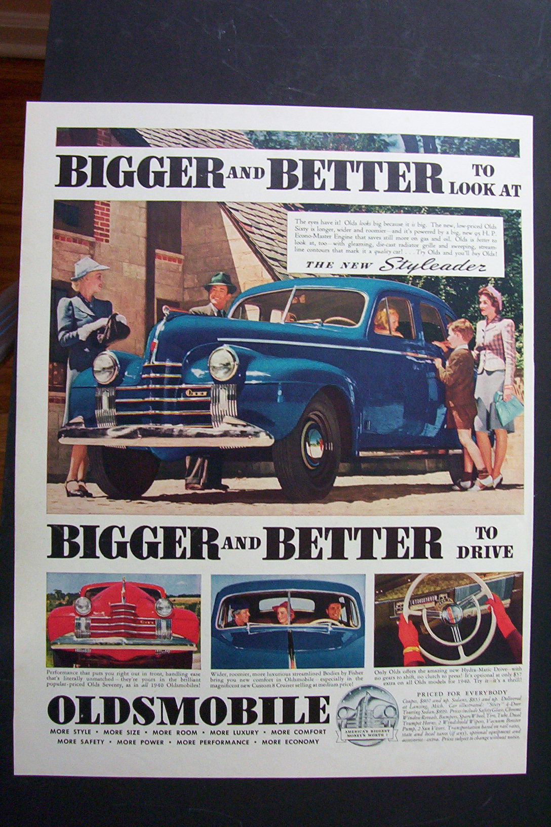 1940 Oldsmobile Cars with Blue Oldsmobile