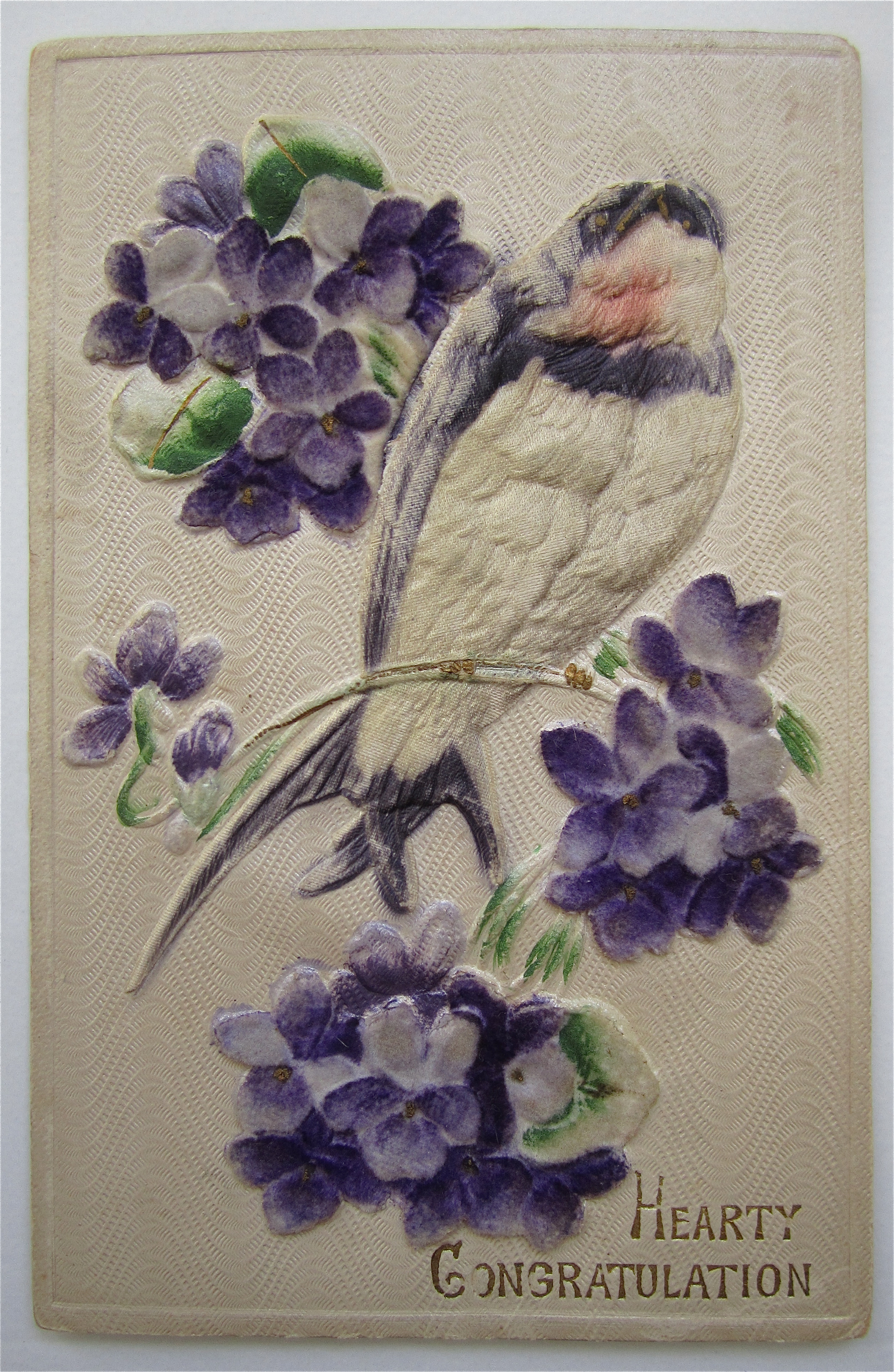A Bird Sitting On Flowers Postcard