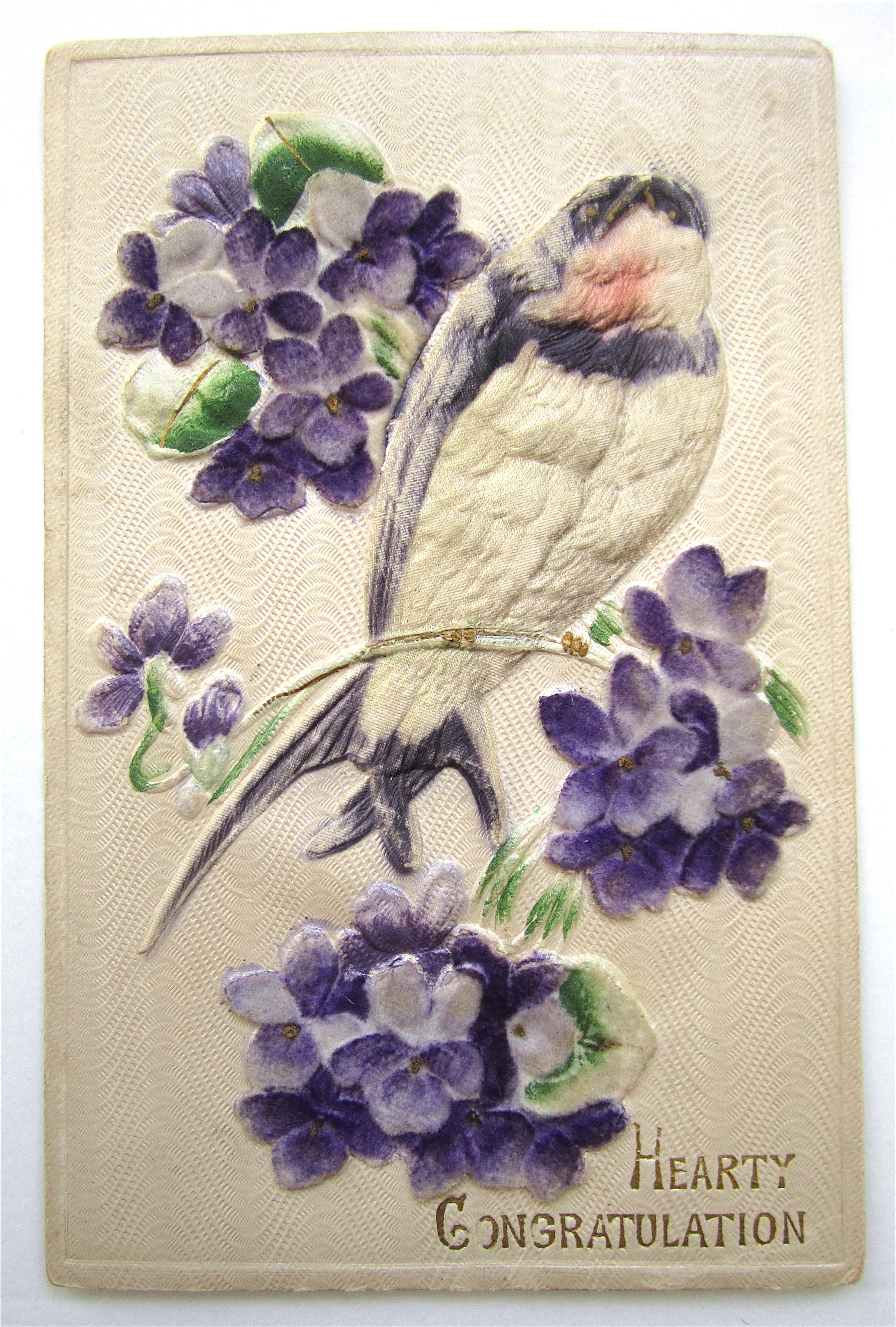 A Bird Sitting On Flowers Postcard