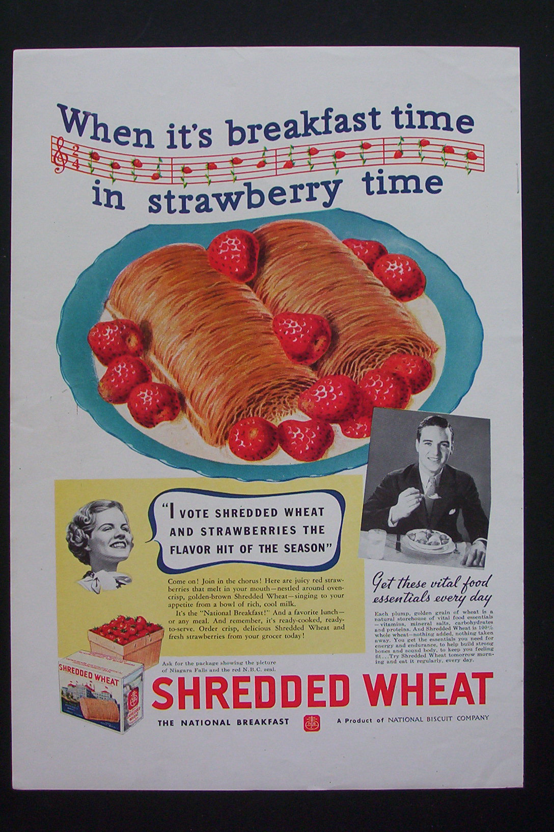 1936 Shredded Wheat with Strawberry Time