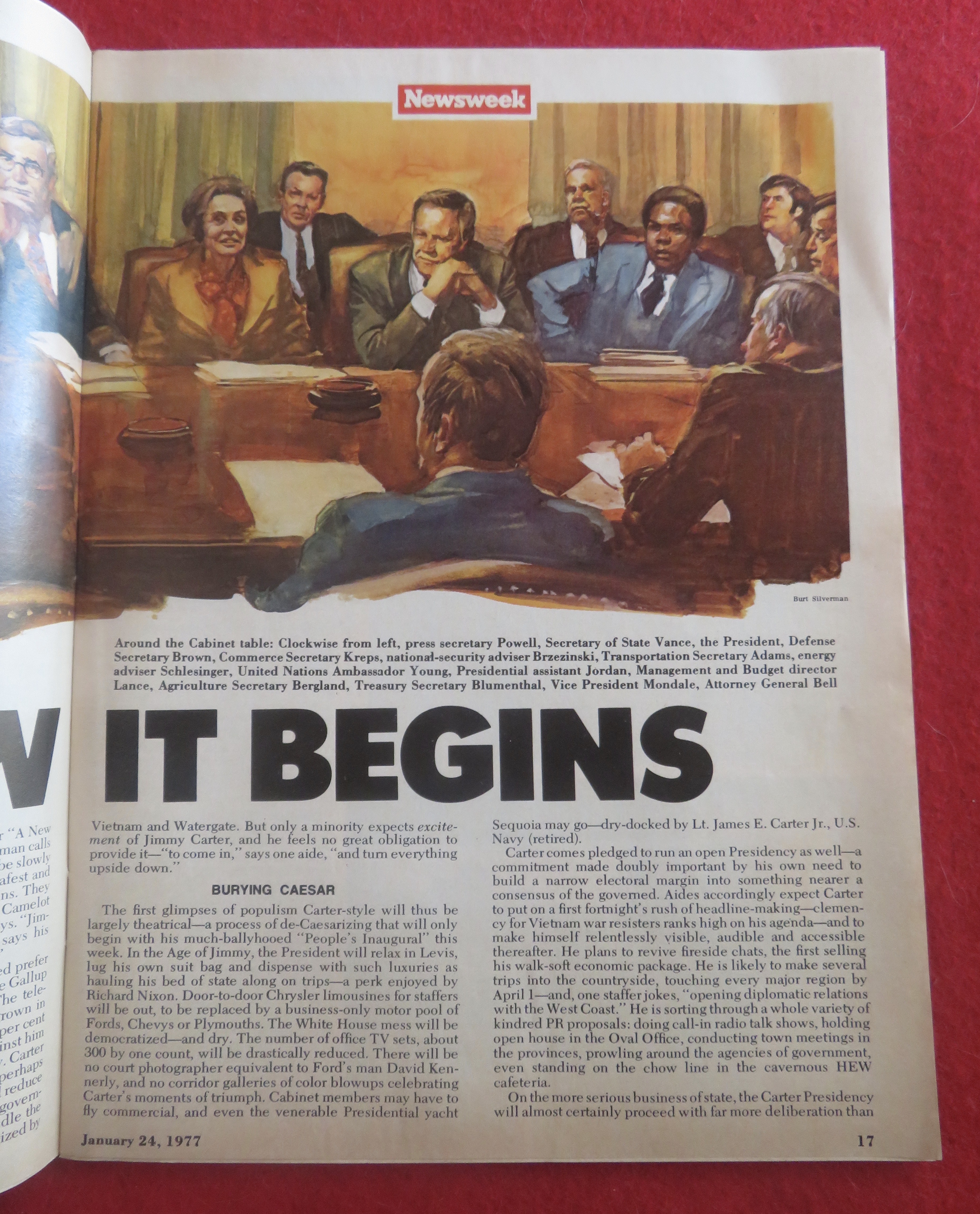 Newsweek Magazine January 24, 1977 Guide To Government