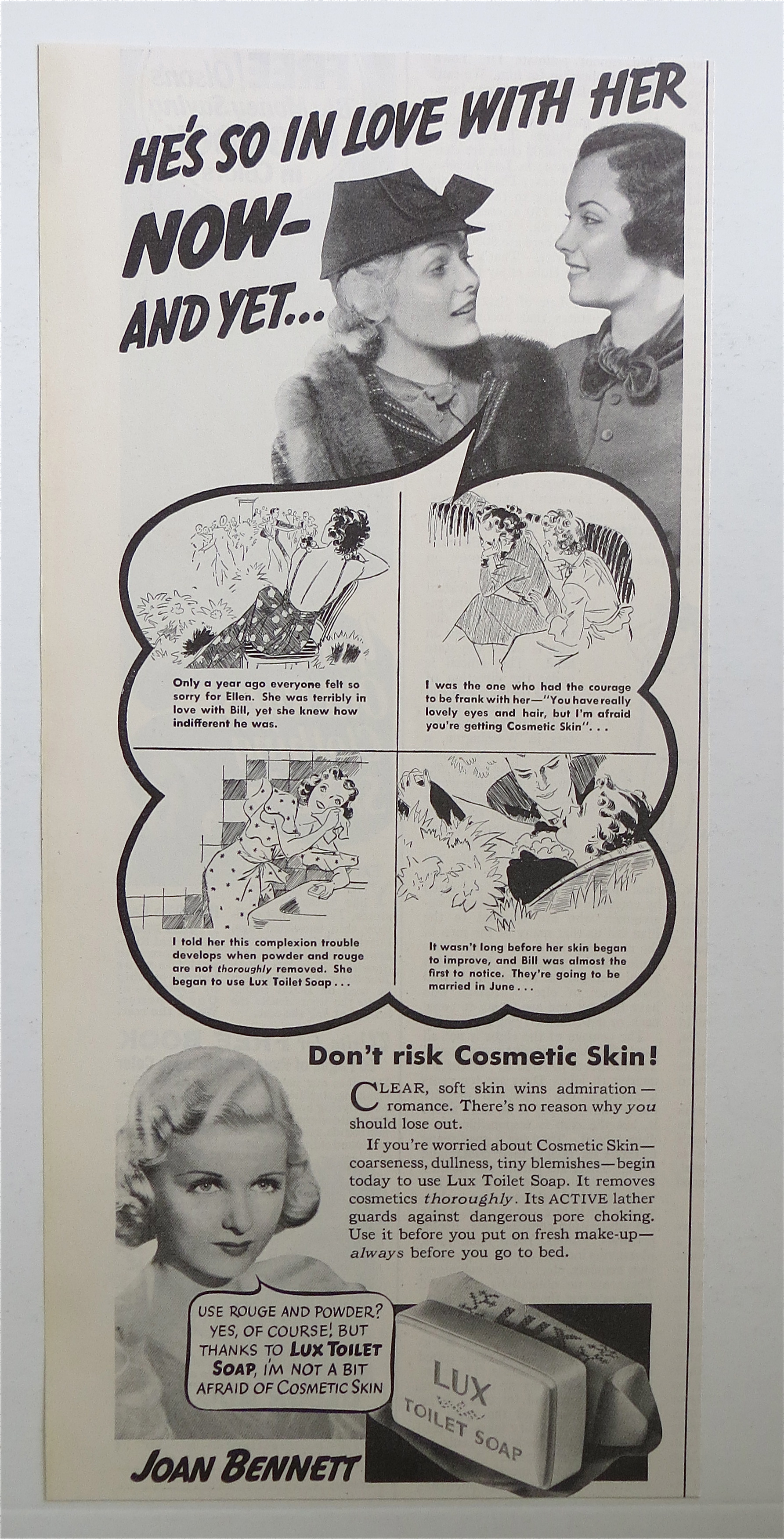1936 Lux Toilet Soap with Joan Bennett