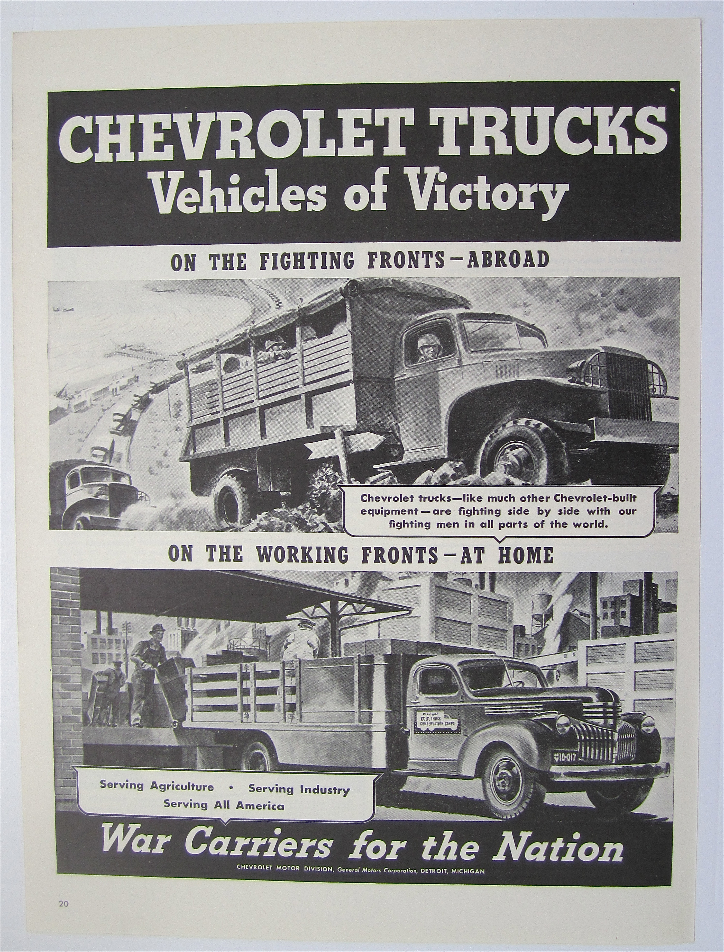 1943 Chevrolet Trucks with War Carriers For The Nation