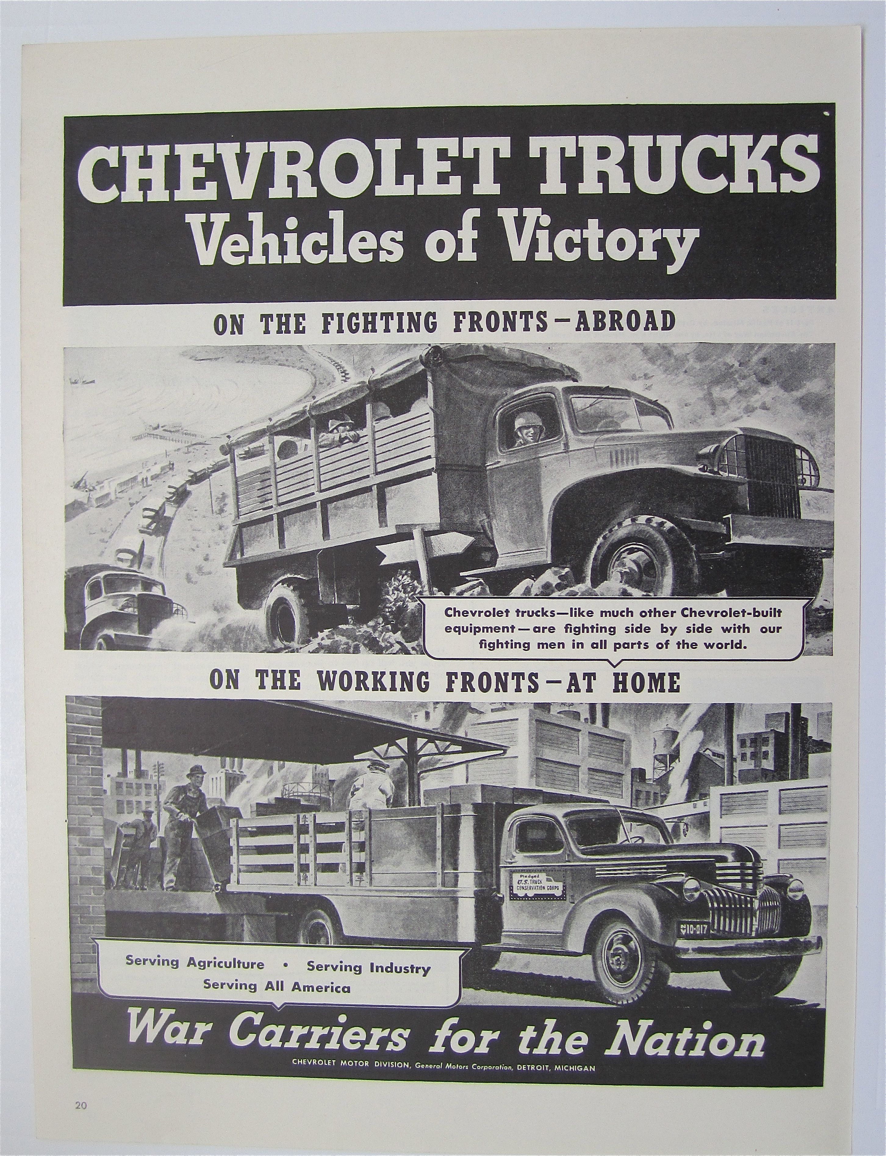 1943 Chevrolet Trucks with War Carriers For The Nation