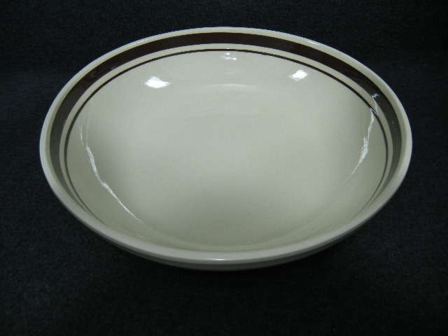 McCoy Pottery, Stonecraft Brown Stripe Spaghetti Bowl