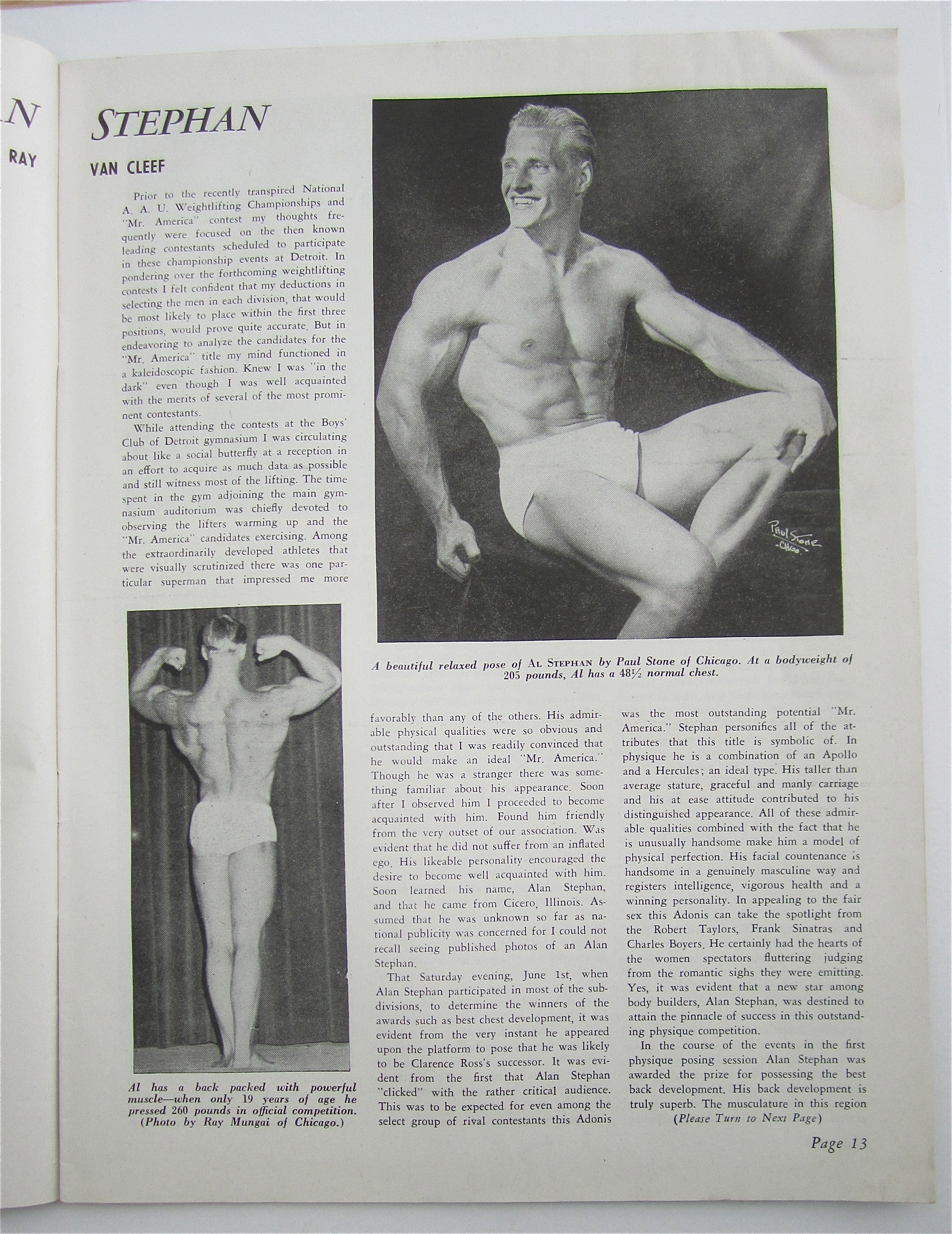 Strength & Health Magazine August 1946 Al Stephan