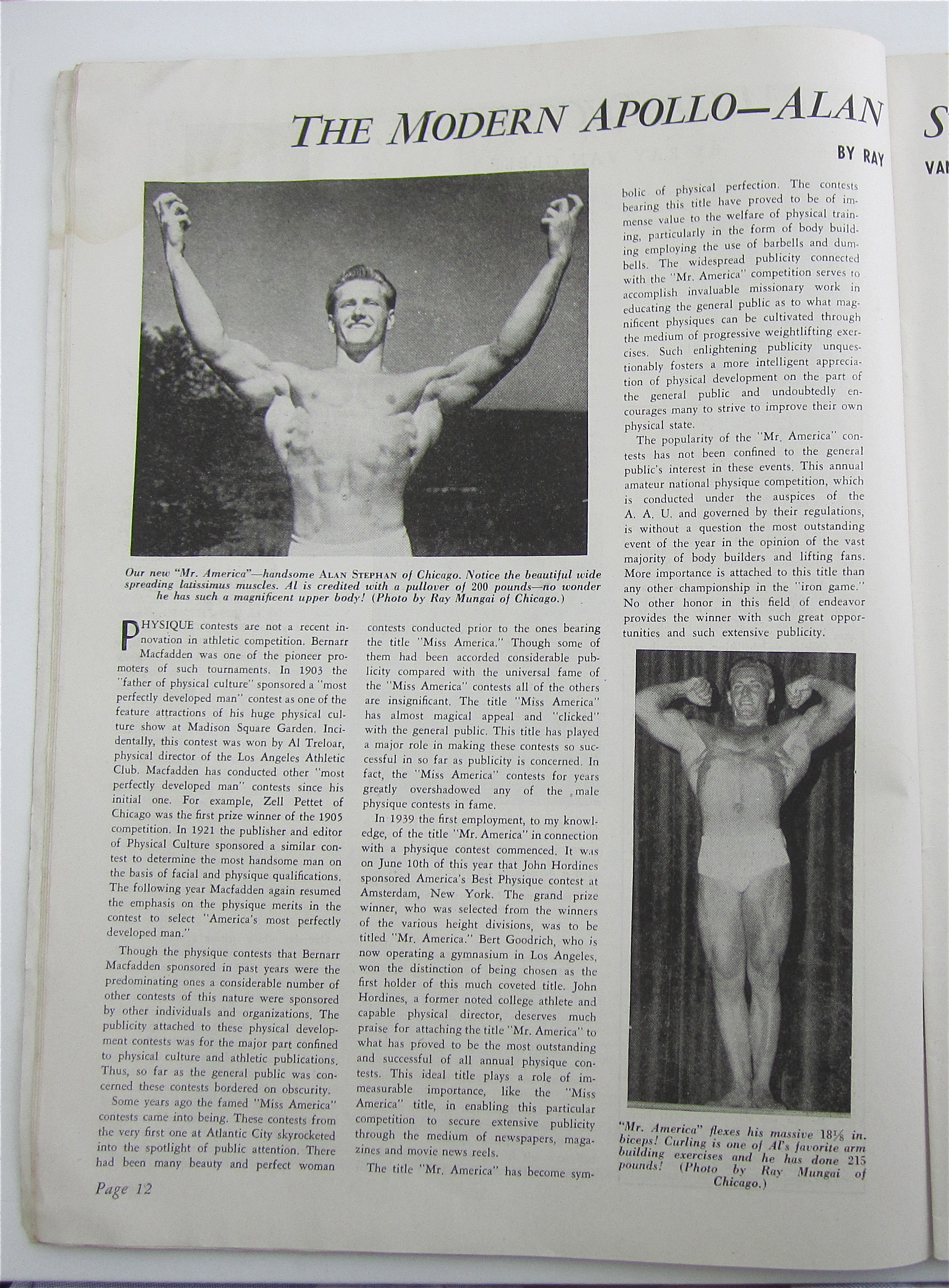 Strength & Health Magazine August 1946 Al Stephan
