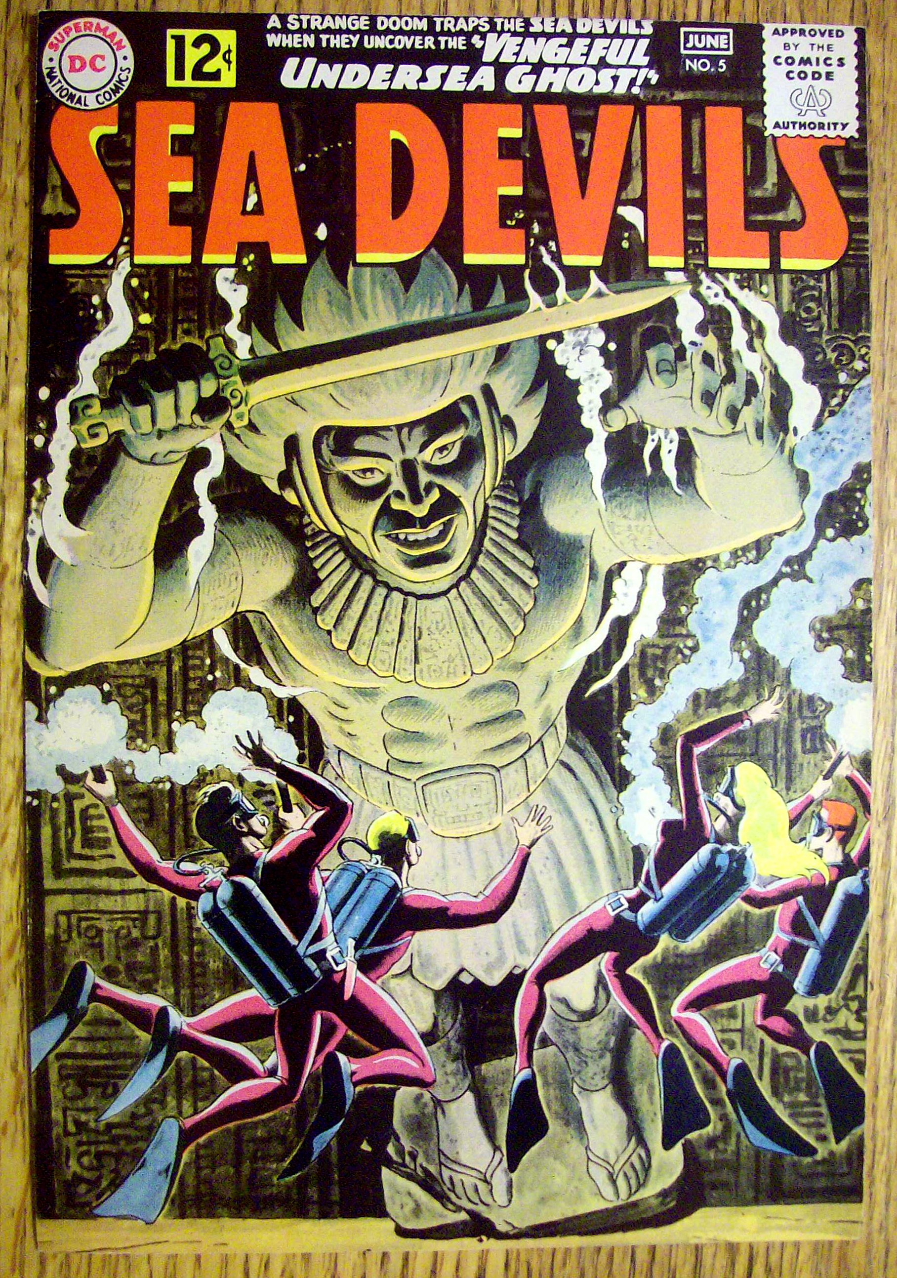 Sea Devils Comic Cover-June 1962-Undersea Ghost