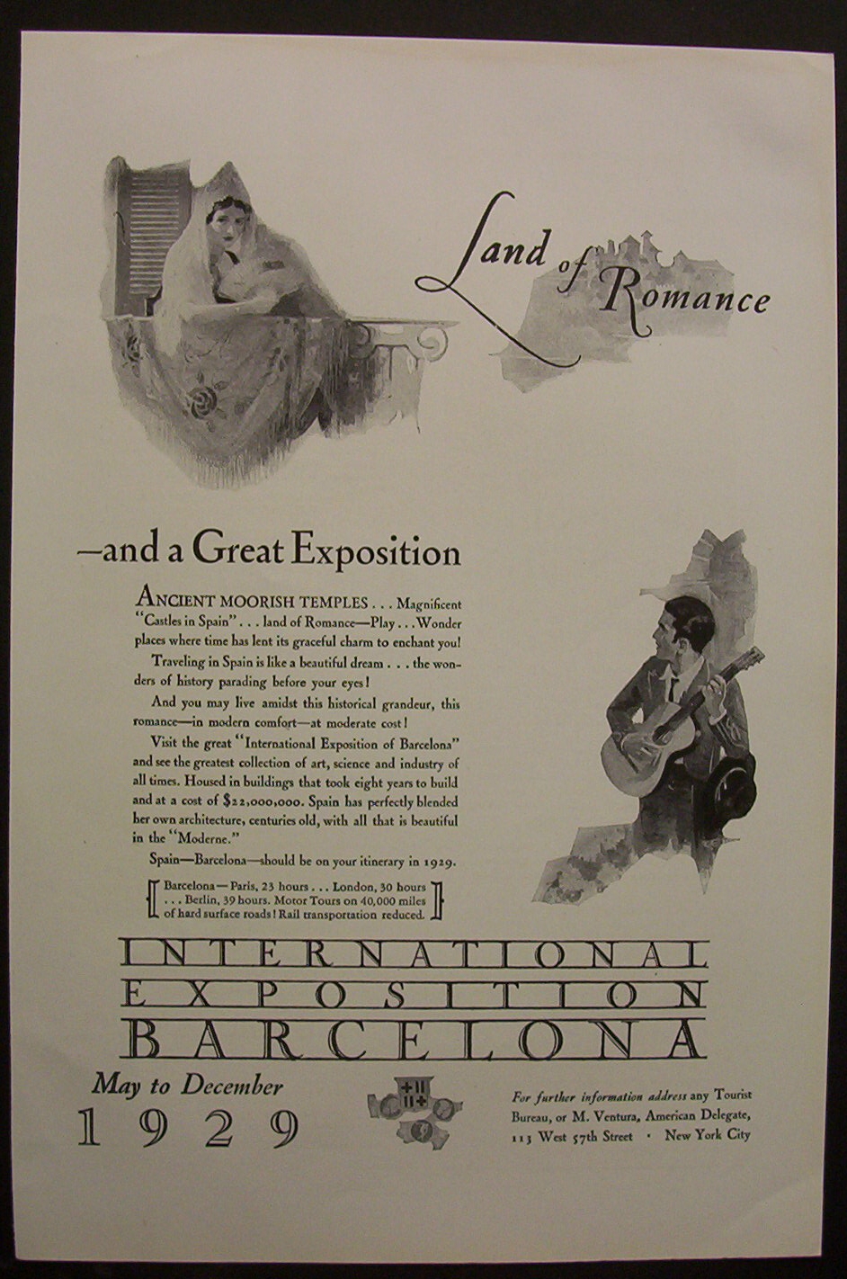 1929 International Exposition Barcelona w/Romance