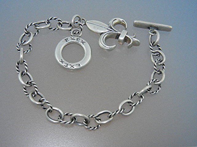 EXEX Sterling Silver Claudia Agudelo Charm Toggle Brace