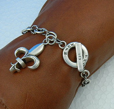 EXEX Sterling Silver Claudia Agudelo Charm Toggle Brace