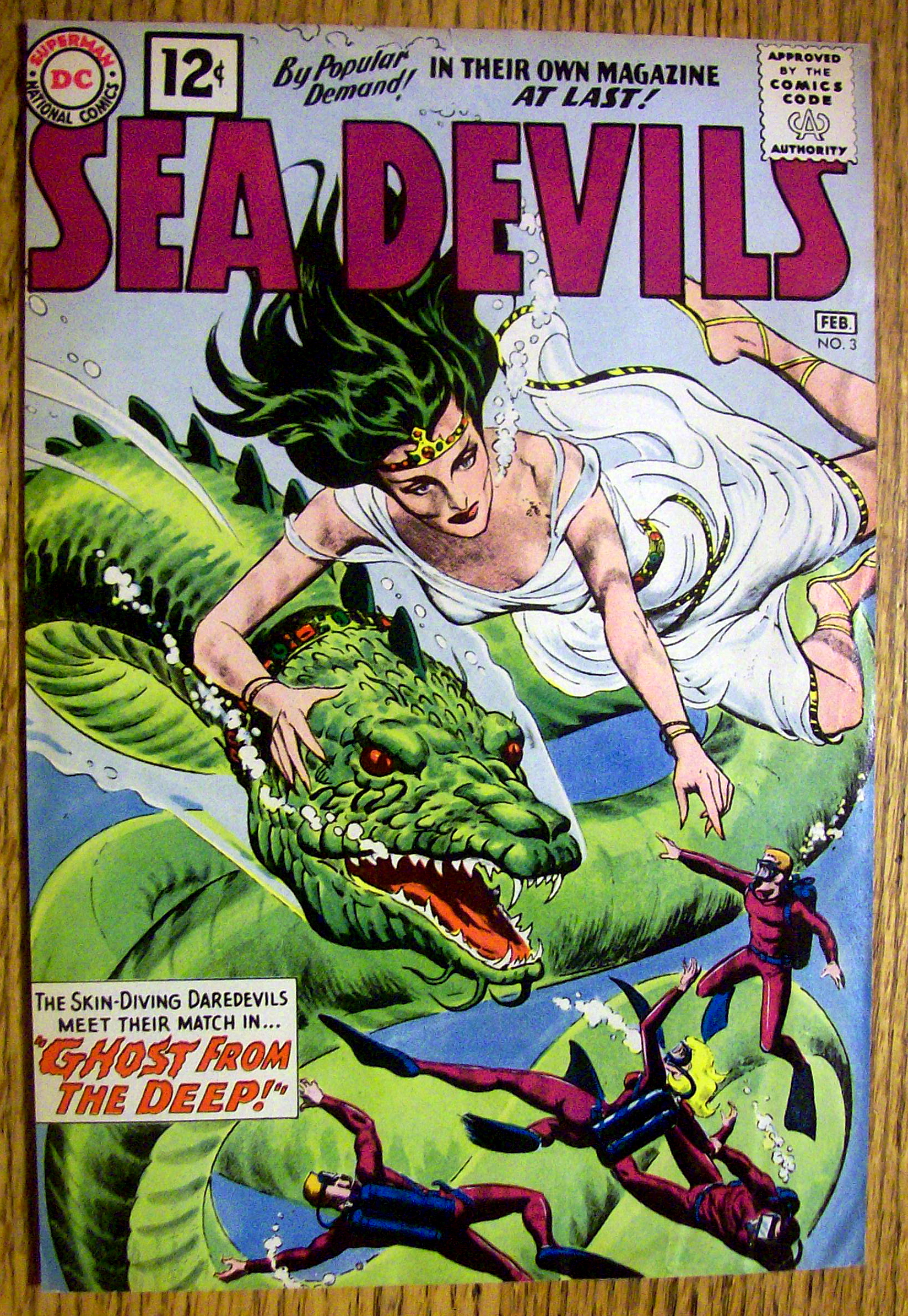 Sea Devils Comic Cover-February 1961-Ghost From Deep