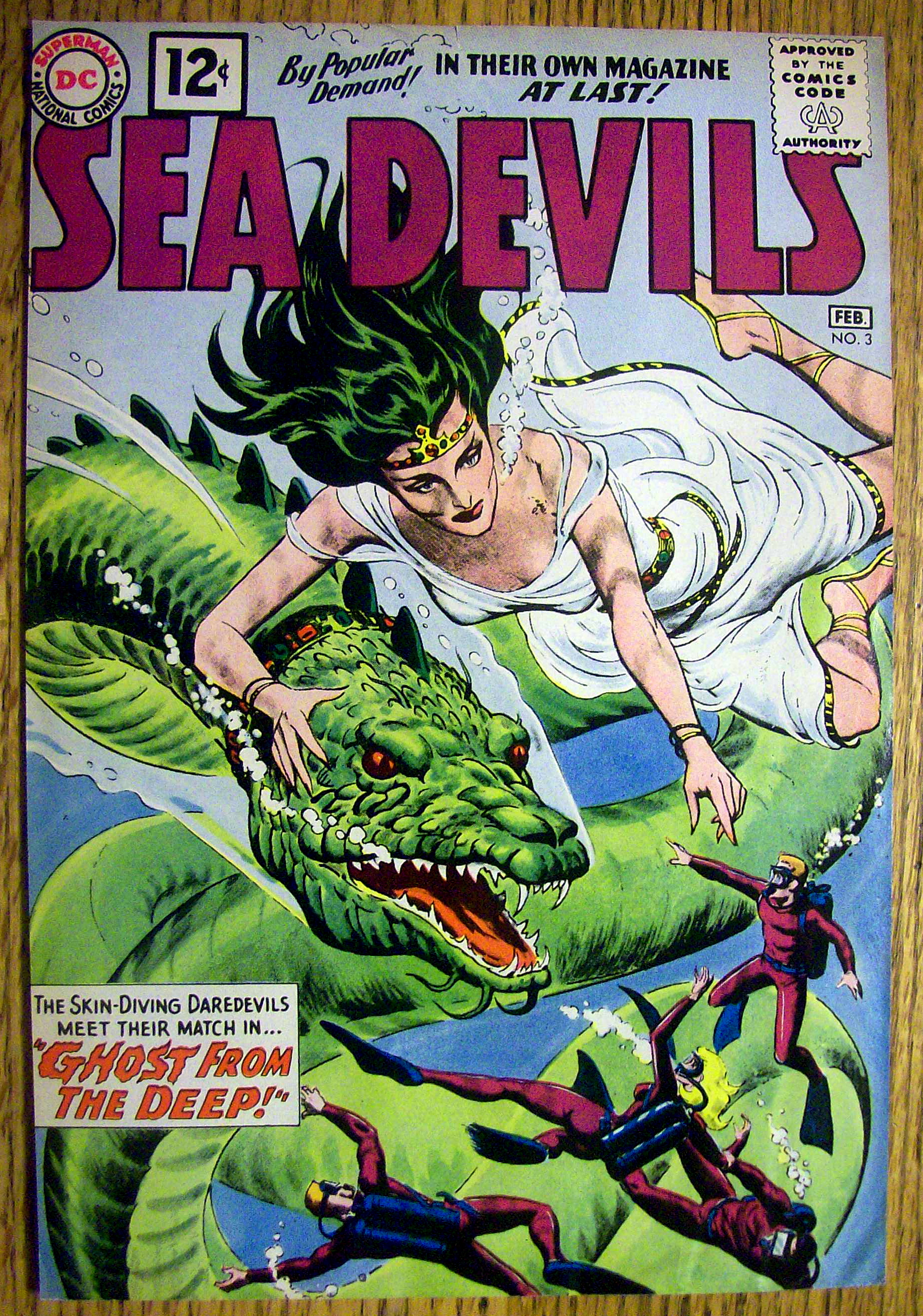 Sea Devils Comic Cover-February 1961-Ghost From Deep