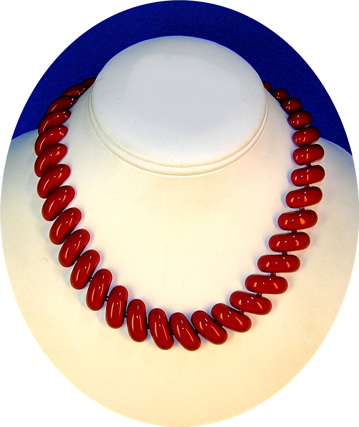 NAPIER Patented 16 Inch Scarlet Red MetalChoker Neck