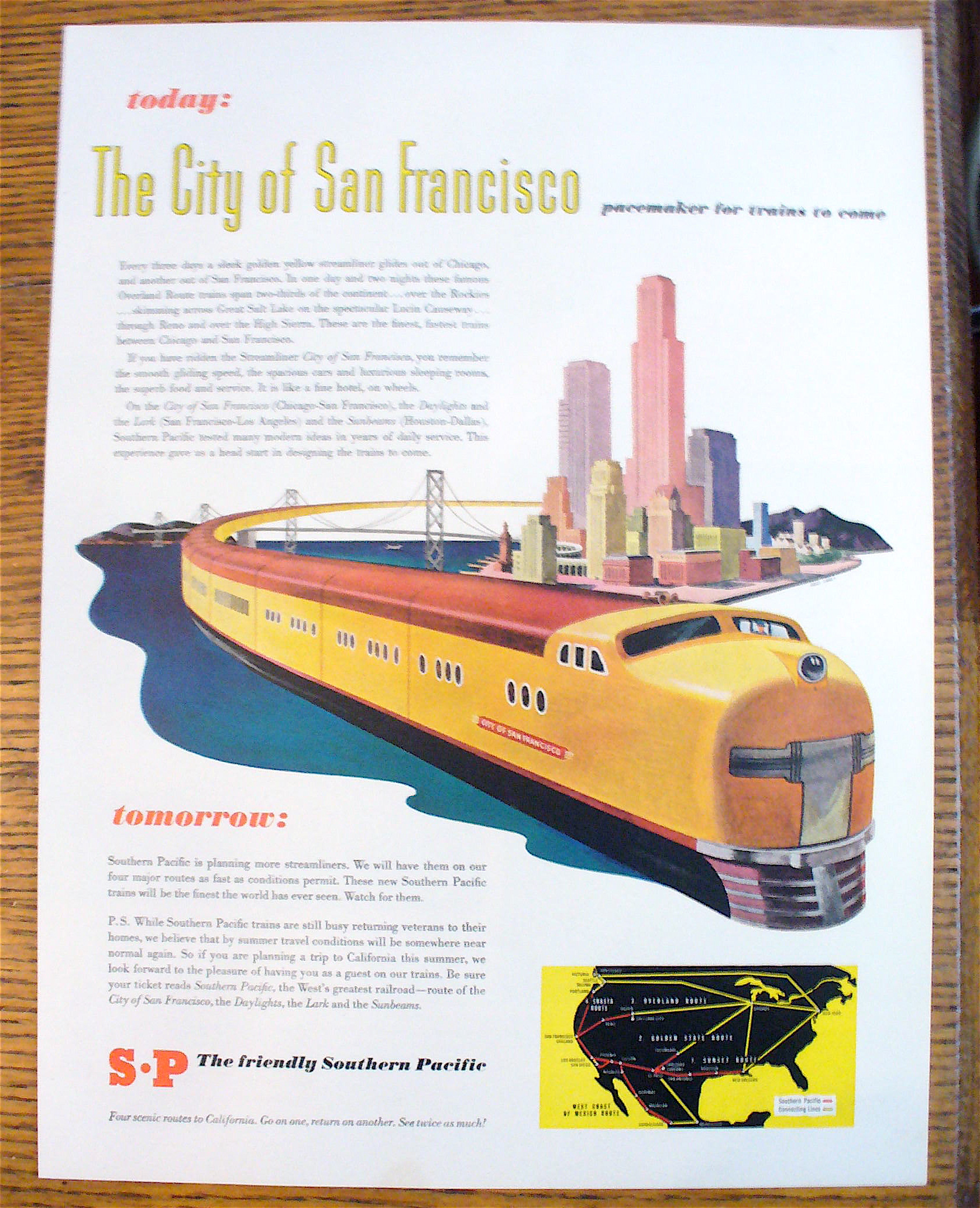 1946 Southern Pacific With San Francisco City