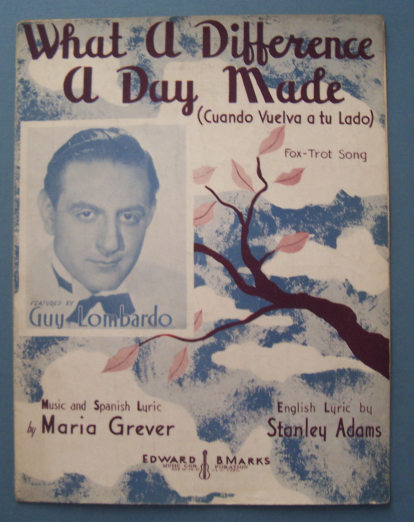 Sheet Music For 1934 What A Difference A Day Made