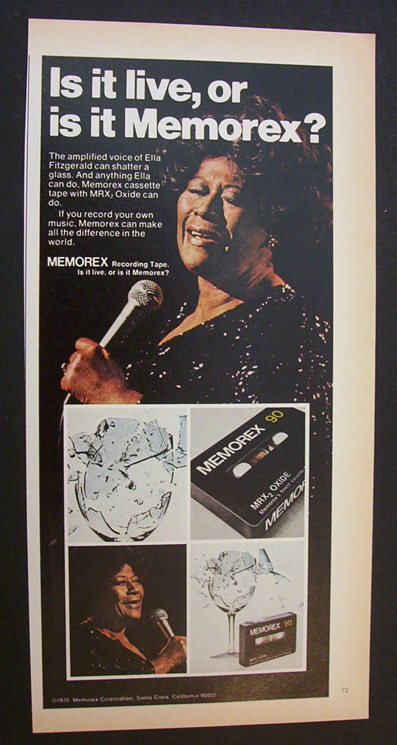 Vintage Ad: 1978 Memorex with Ella Fitzgerald