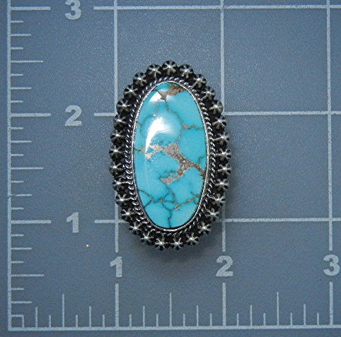 Navajo Happy Piasso Sterling Silver Royston Turquoise R