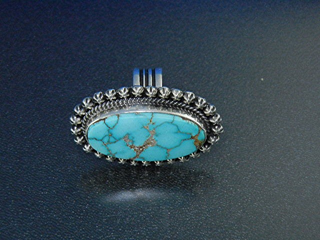 Navajo Happy Piasso Sterling Silver Royston Turquoise R