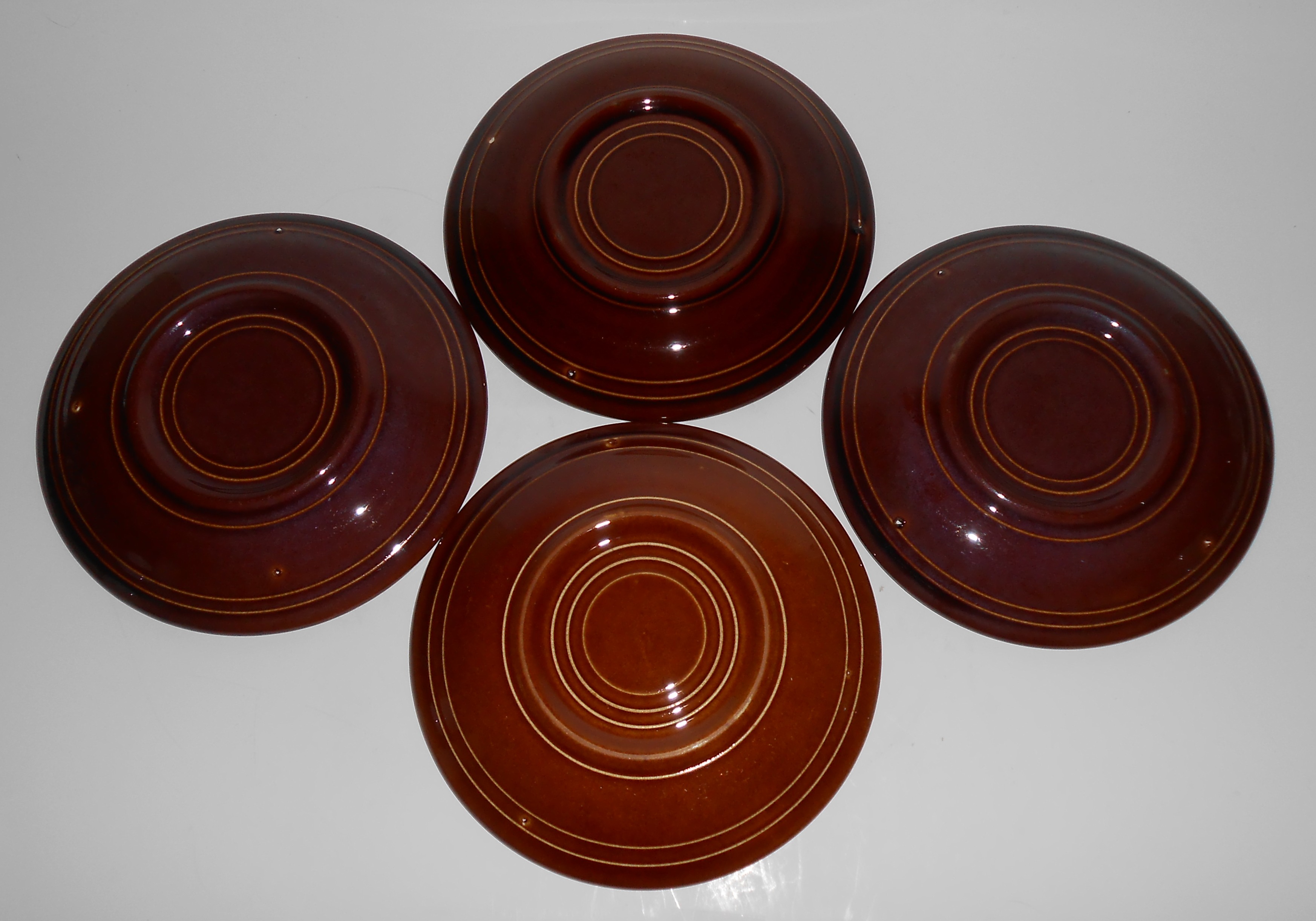 Vintage Fiesta Pottery Sheffield Amberstone Set/4 Sauce